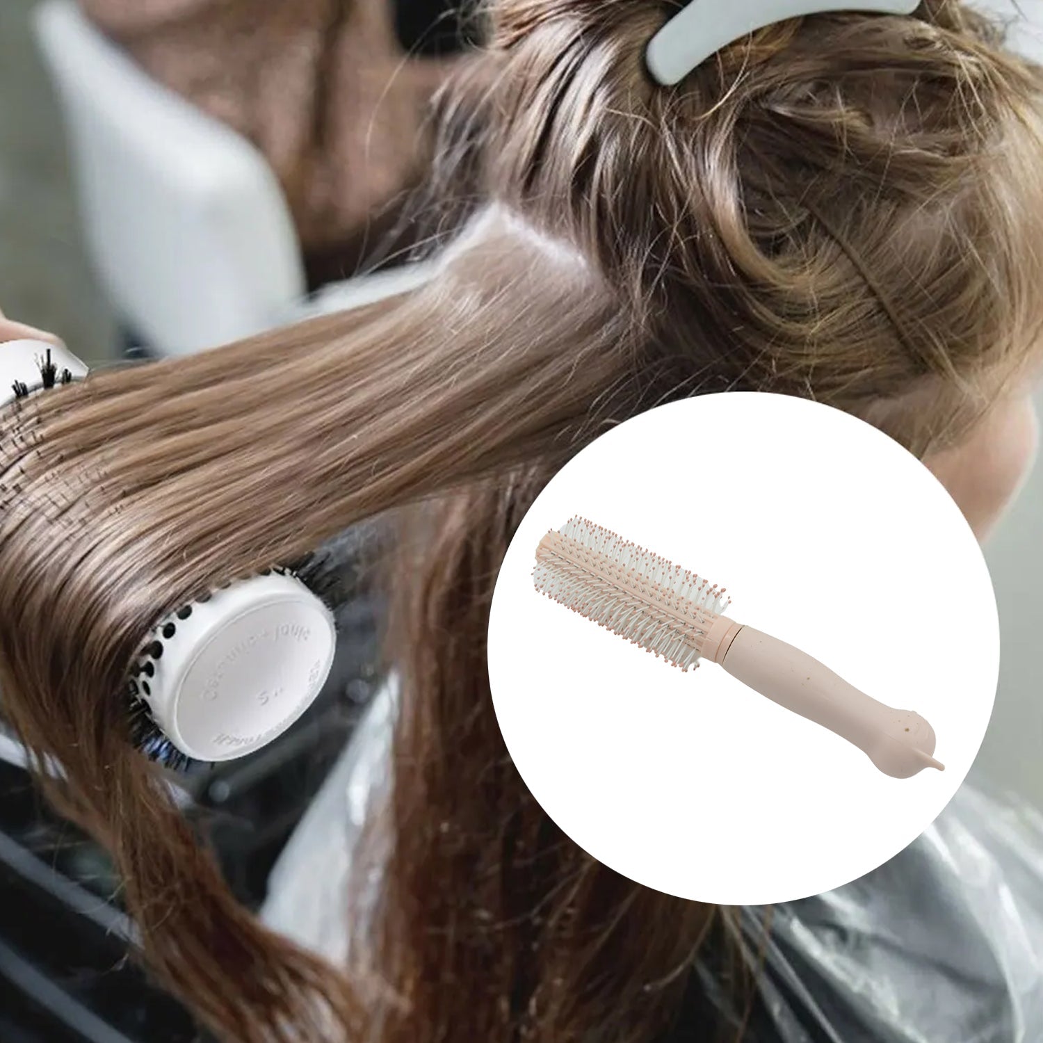Massage Comb, Air Cushion Massage Hair Brush Ergonomic Matt Disappointment for Straight Curly Hair Cushion Curly Hair Comb for All Hair Types, Home Salon DIY Hairdressing Tool (1 Pc) - Springkart 