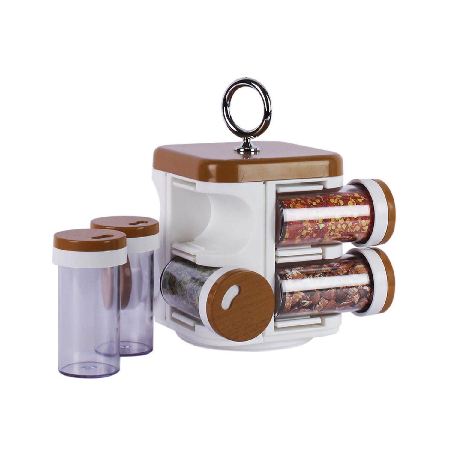 Ganesh Storewell Plastic Spice Rack - Set of 8 - Springkart 