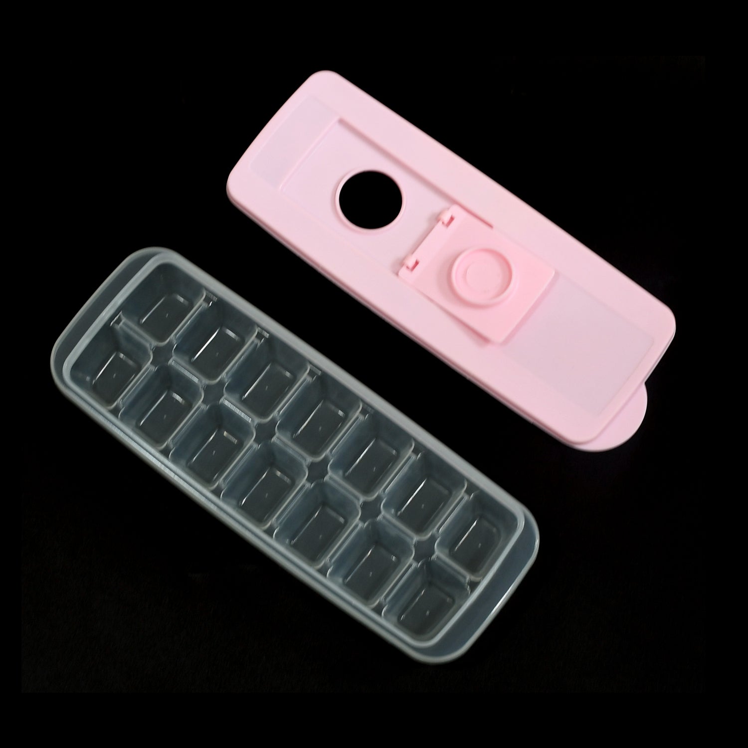 Ice Cube Trays, Ice Tray Food Grade Flexible Silicone Ice Cube Tray Molds with Lids, Easy Release Ice Trays Make 14 Ice Cube, Stackable Dishwasher Safe - Springkart 