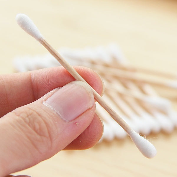 Cotton Swabs Bamboo with Wooden Handles for Makeup Clean Care Ear Cleaning Wound Care Cosmetic Tool Double Head Biodegradable Eco Friendly (pack of 20) - Springkart 