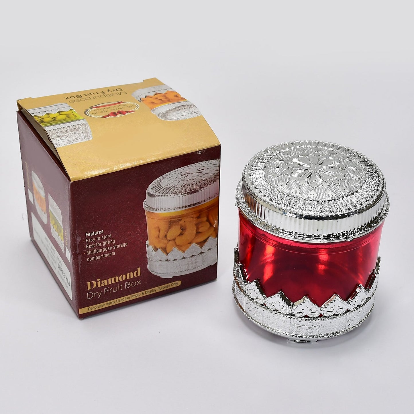 Diamond Design Dry Fruit Storage Box - Springkart 