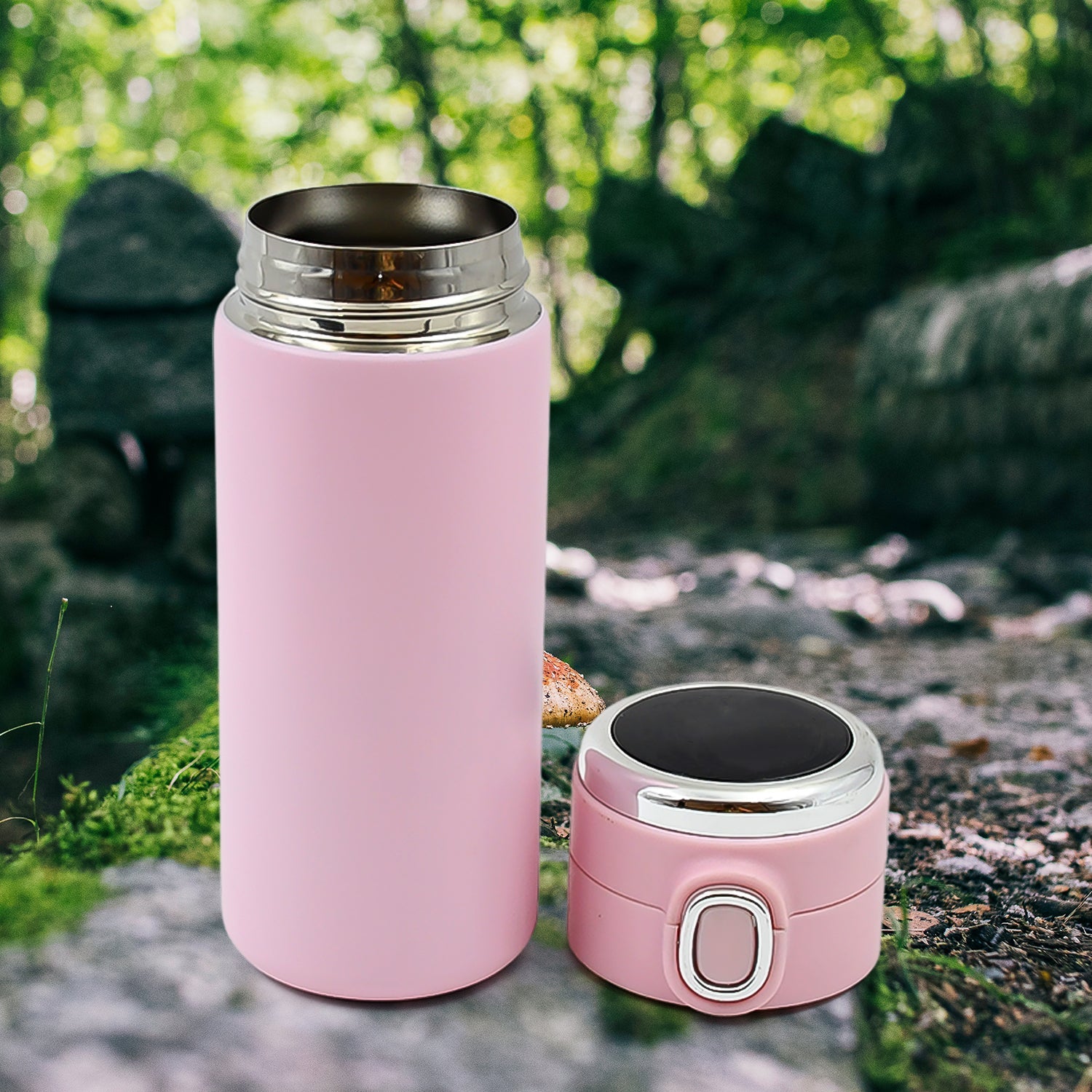 Smart Vacuum Insulated Water Bottle with LED Temperature Display (450 ML Approx) - Springkart 