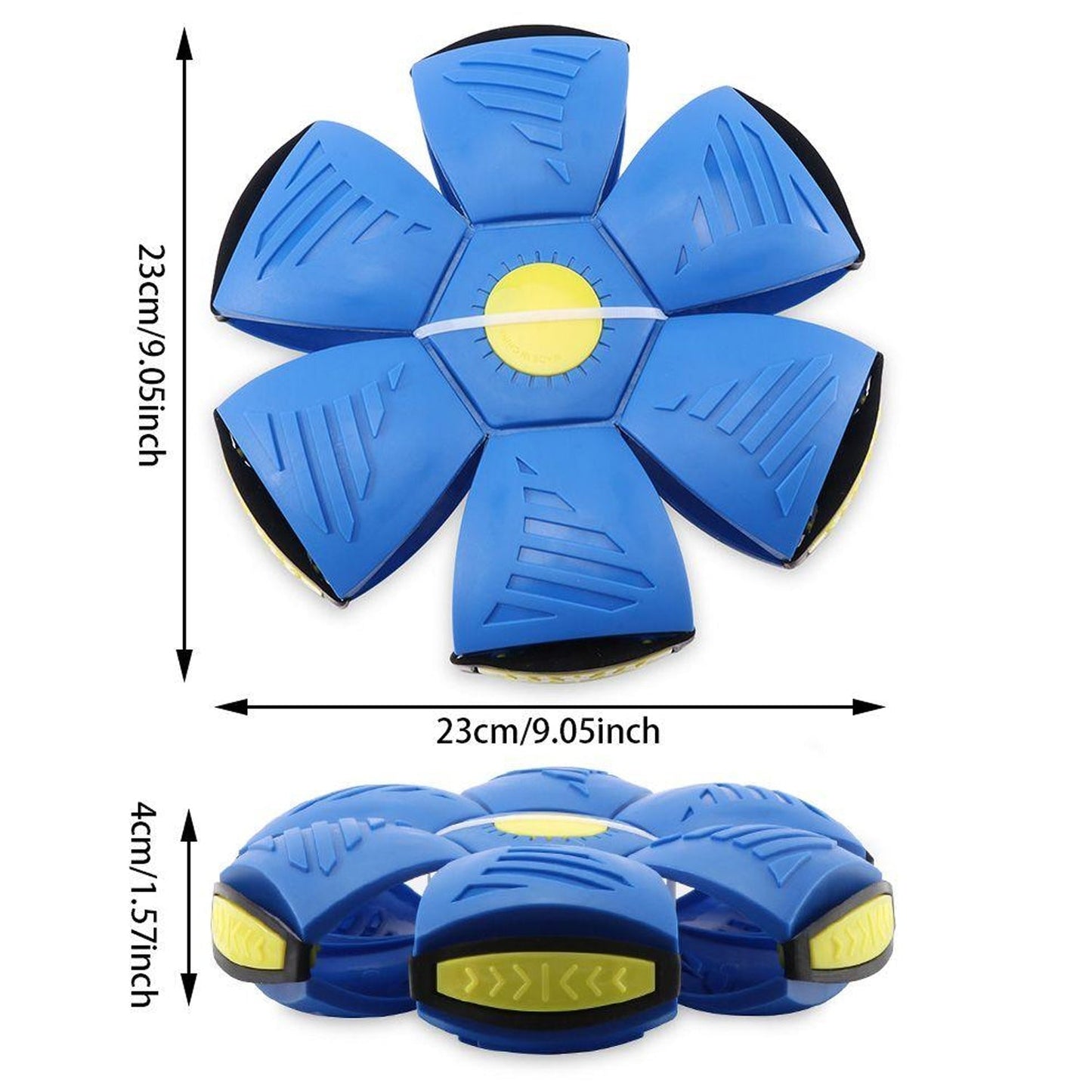 Football Flat Throw Disc - with 3 LED Light Flying Toys - Springkart 