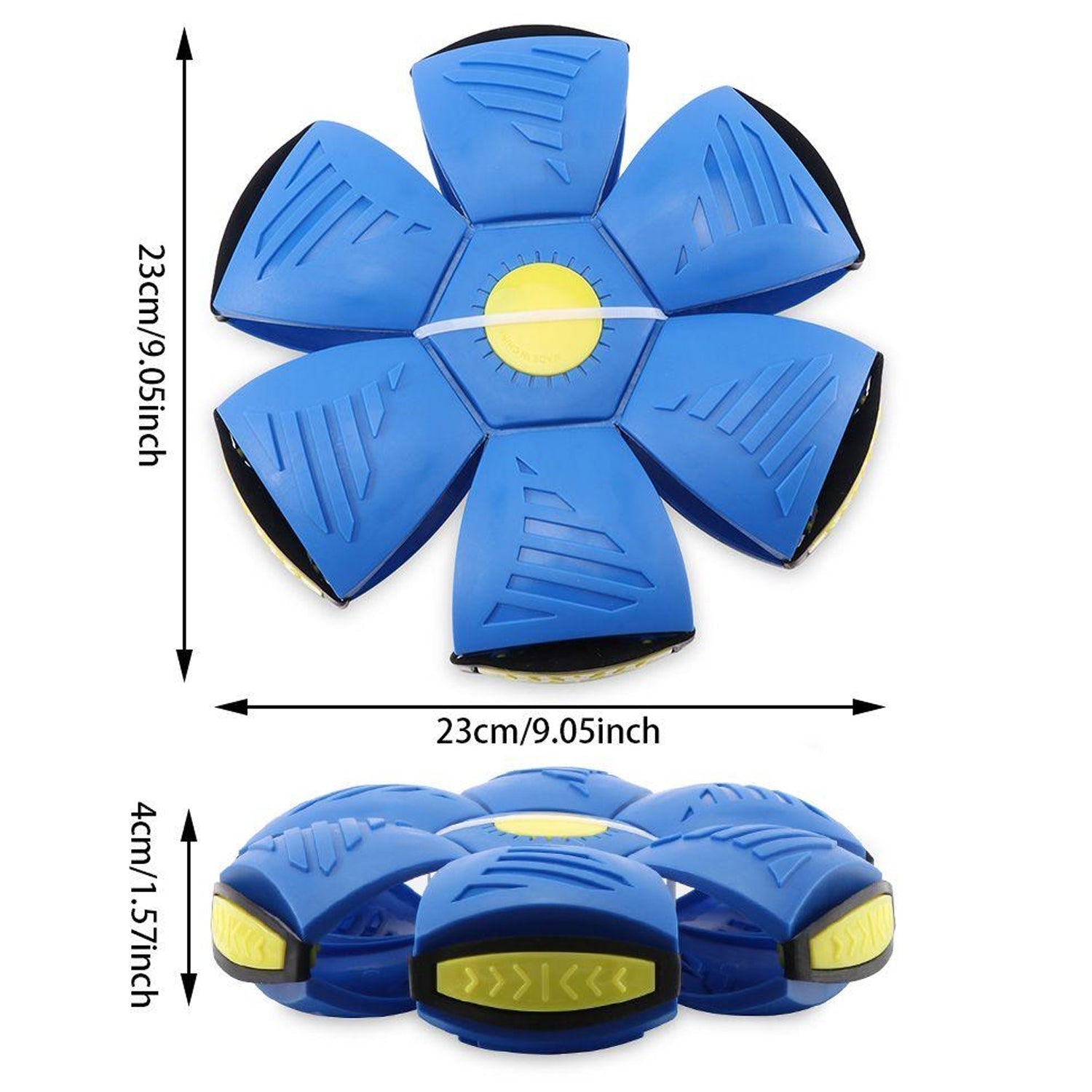 Football Flat Throw Disc - with 3 LED Light Flying Toys - Springkart 