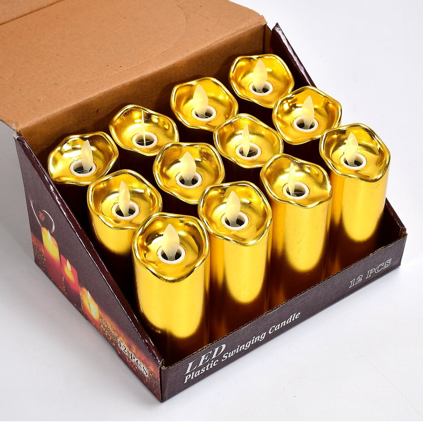 Big Swinging Candle 12pcs For Wedding Decoration And Birthday Party - Springkart 