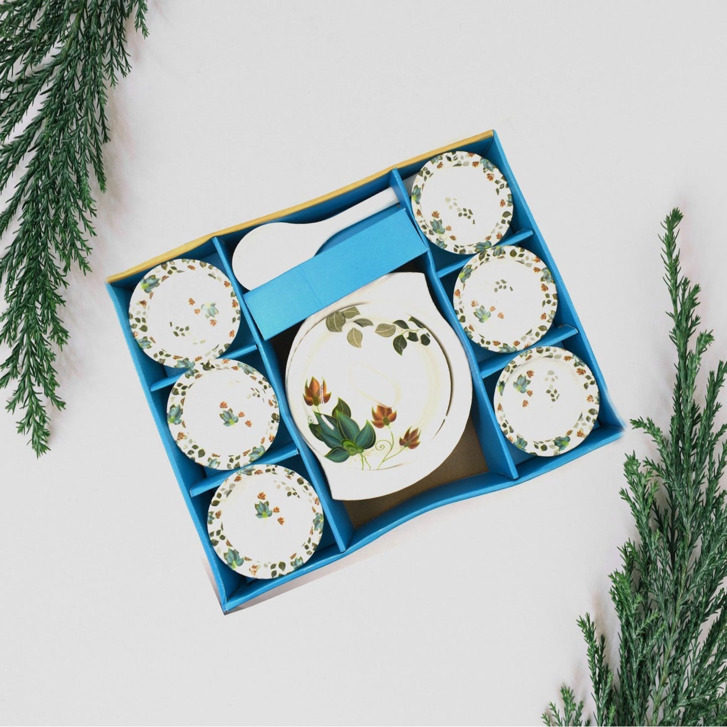 9 Pc Pudding Set used as a cutlery set for serving food purposes and sweet dishes and all in all kinds of household and official places etc. - Springkart 