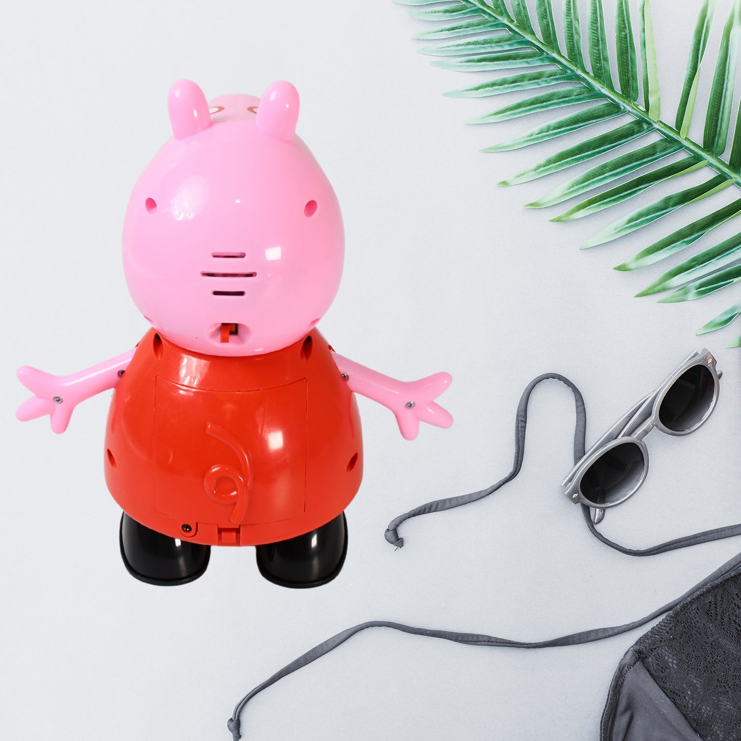 Pig Children Play toy, Pretend Play Toy Fun Gift for Kids, Movable Hands, Legs Pig Pretend Play Toy Set for Kids Children with Soft Rubber Material (1 Pc / Battery Not included) - Springkart 