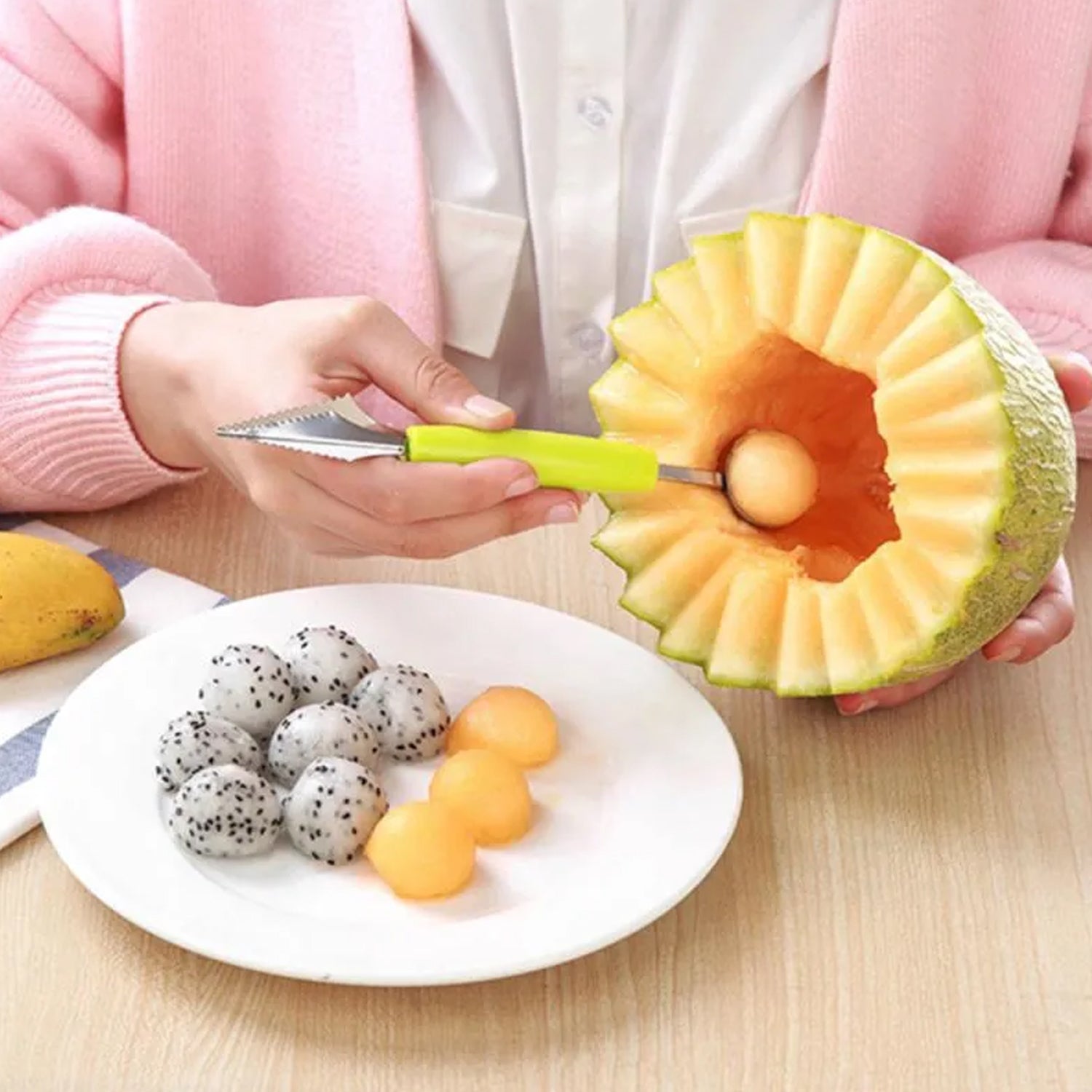 Multifunctional Fruit scooper & peeler Garnish Kit - Springkart 