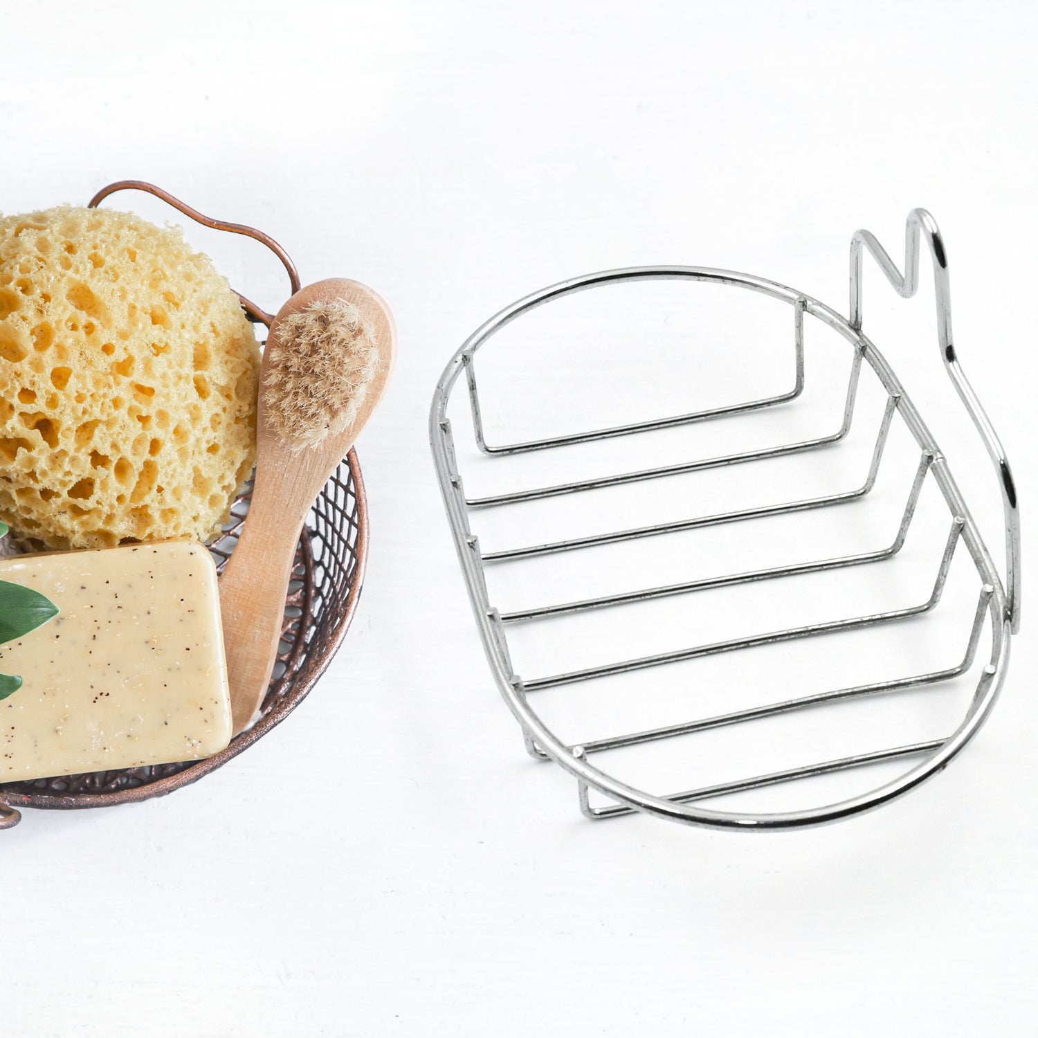 Kitchen, Bathroom Stainless Steel, Soap Dish Holder Wall Hanging Soap Storage Rack  - Springkart 