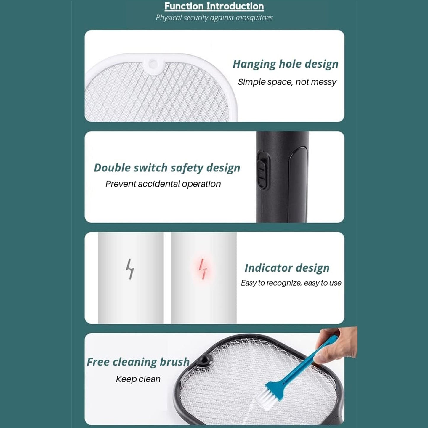 Rechargeable Mosquito Killer Racket with UV Light & USB Charging Base - Springkart 