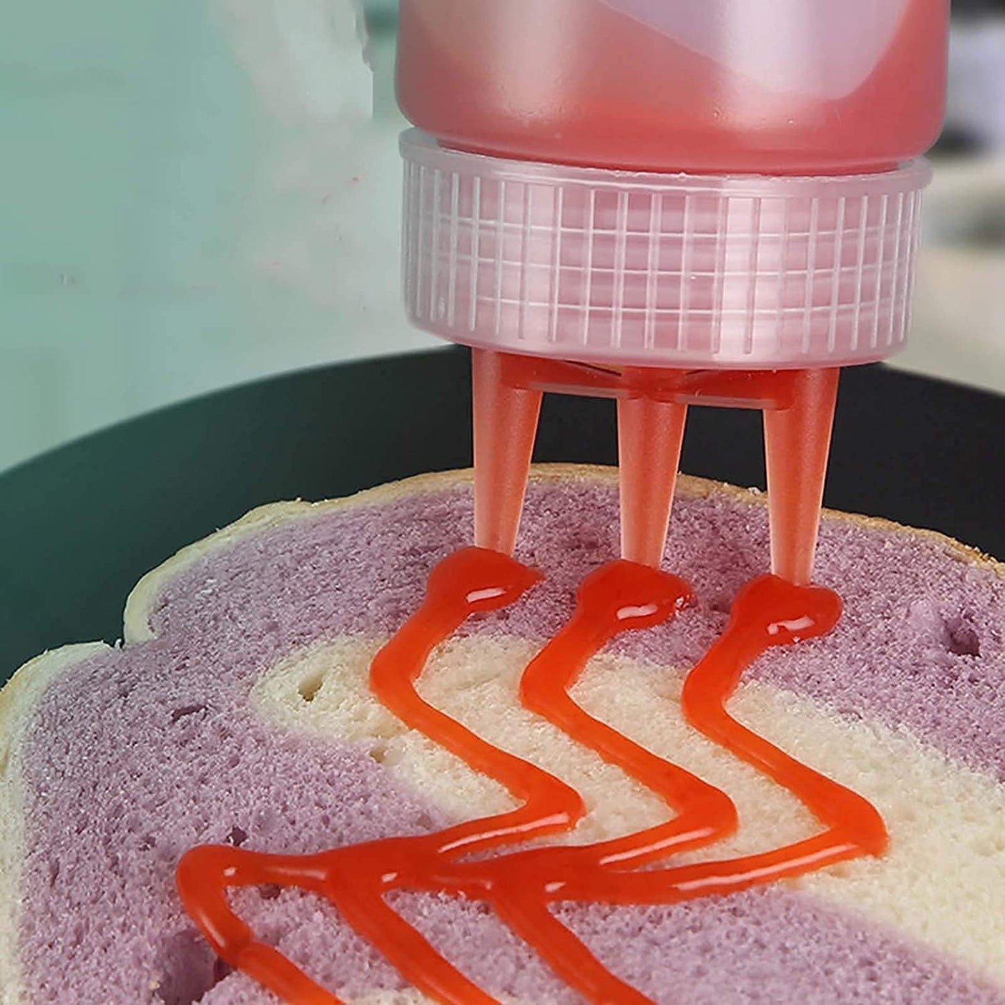 Ketchup Bottles With 3 Nozzle For Sauce, Mayonnaise, Chocolate Syrup Using Bottle Reusable Plastic Bottle ( 360ml ) - Springkart 
