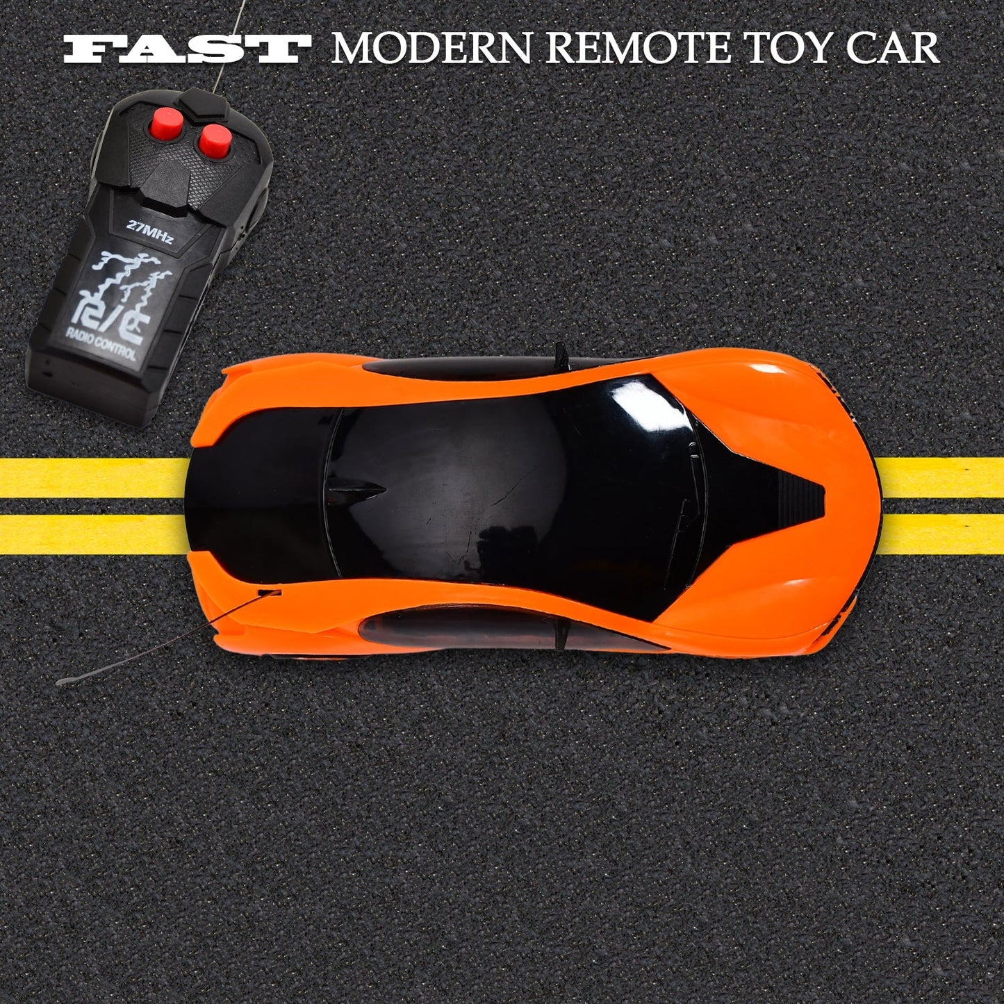 Remote Control Fast Modern Racing Car 3D Light with Go Forward And Backward - Springkart 