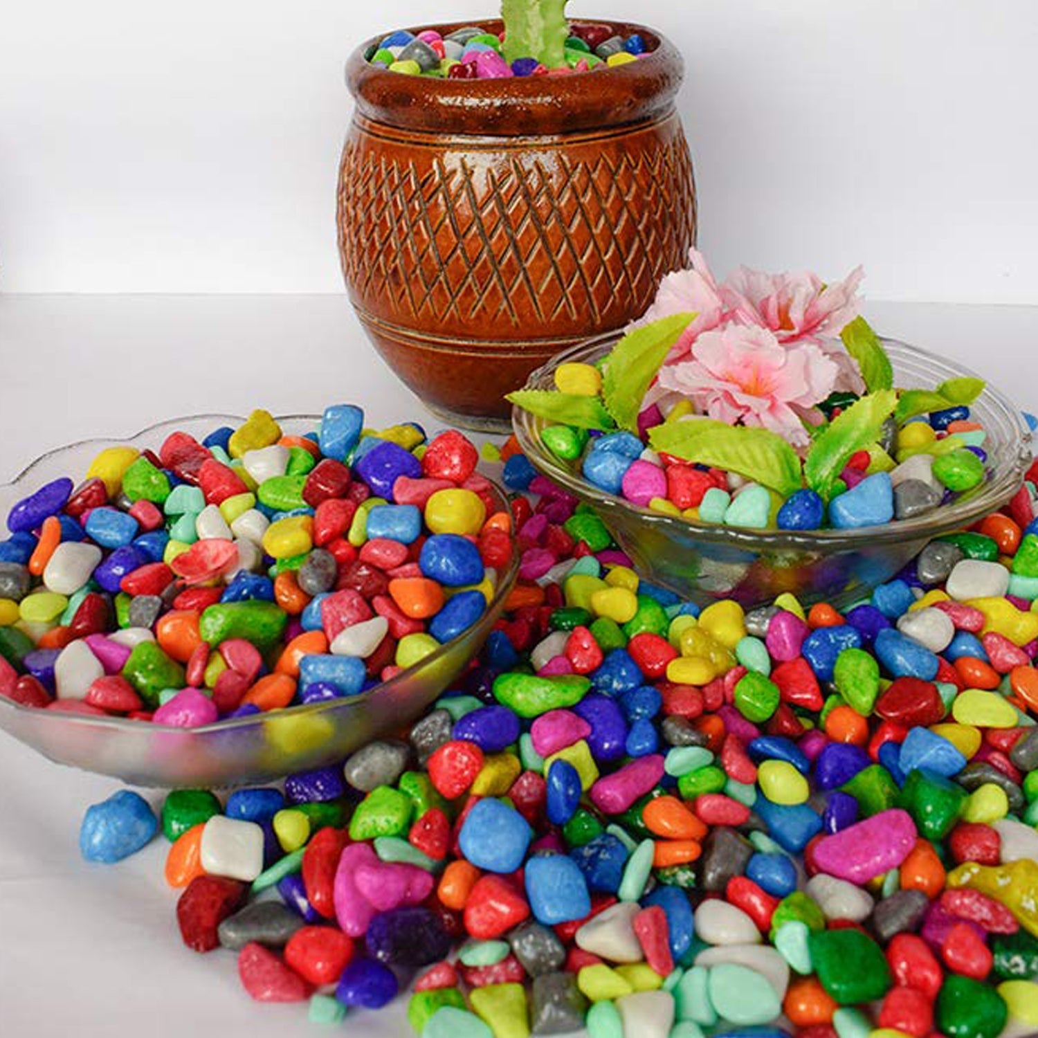 Decorative Stones and Pebbles for Garden, Vase Fillers Multicolor. - Springkart 