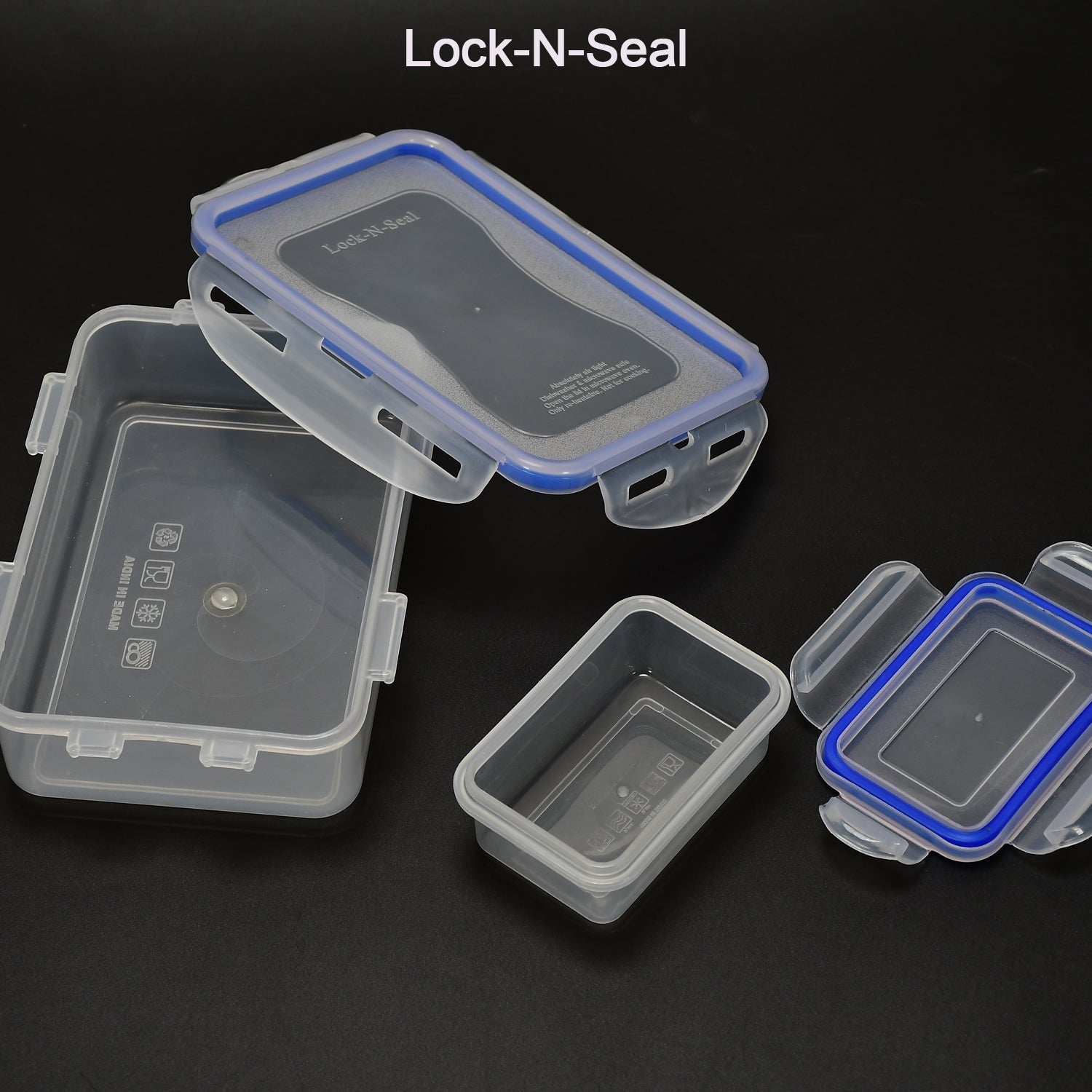 Multipurpose Air Tight 4 Side Lock Food Grade Lunch Box With Small Square Container - Springkart 