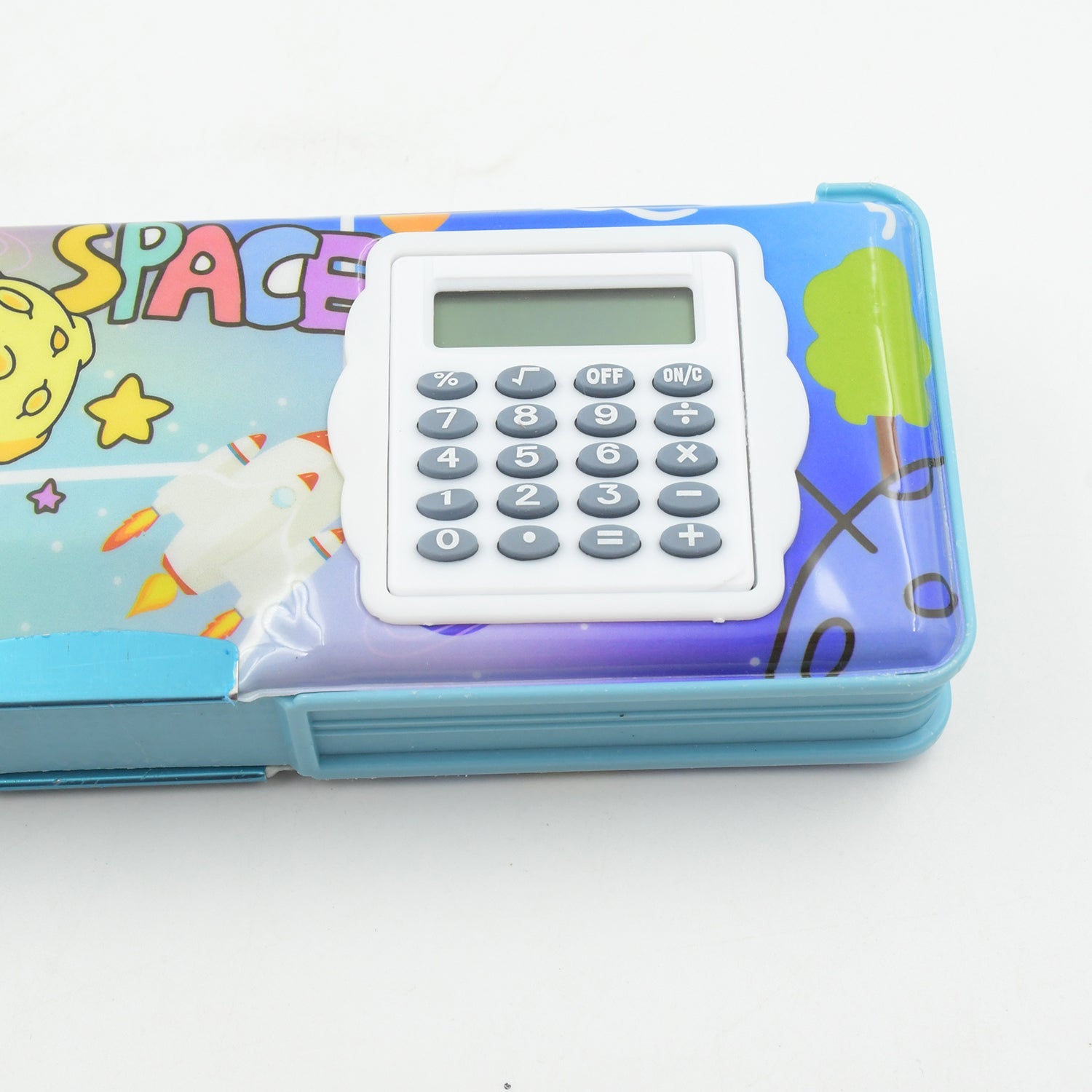 Double Sided Magnetic Geometry Box, Pencil Box with Calculator for Boys Art Plastic Pencil Box for Girls and Boys - Springkart 