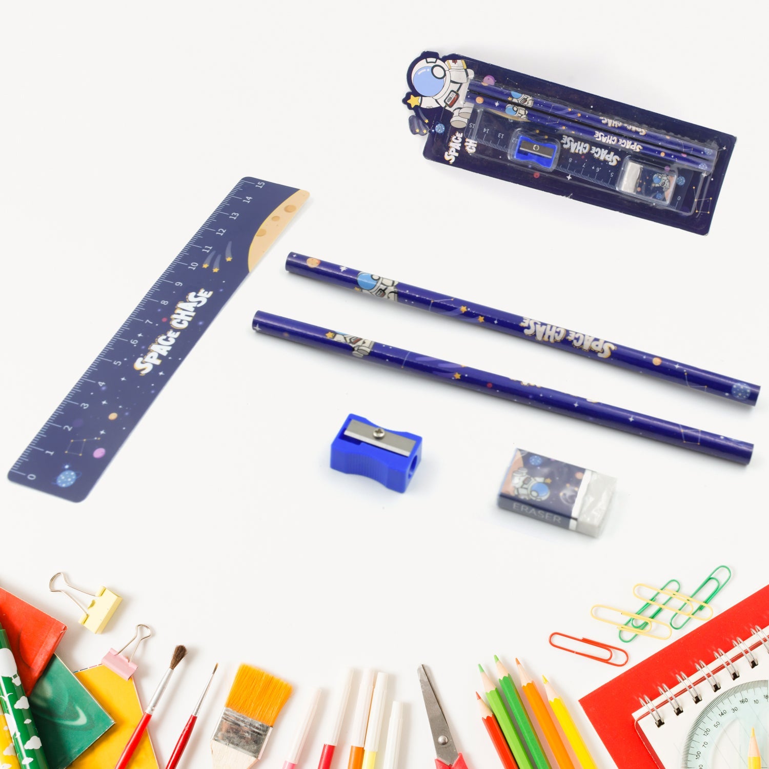 Fun & Functional! 5-in-1 Cartoon Pencil Set for School & Play (5 Pc) - Springkart 