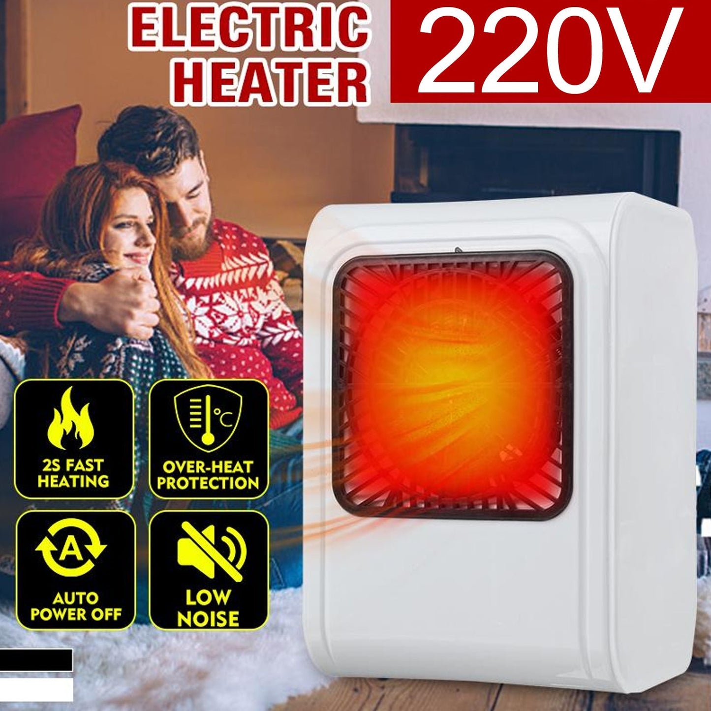 Room Heater 220V Brown Box Heater For Office & Bedroom Use Heater - Springkart 