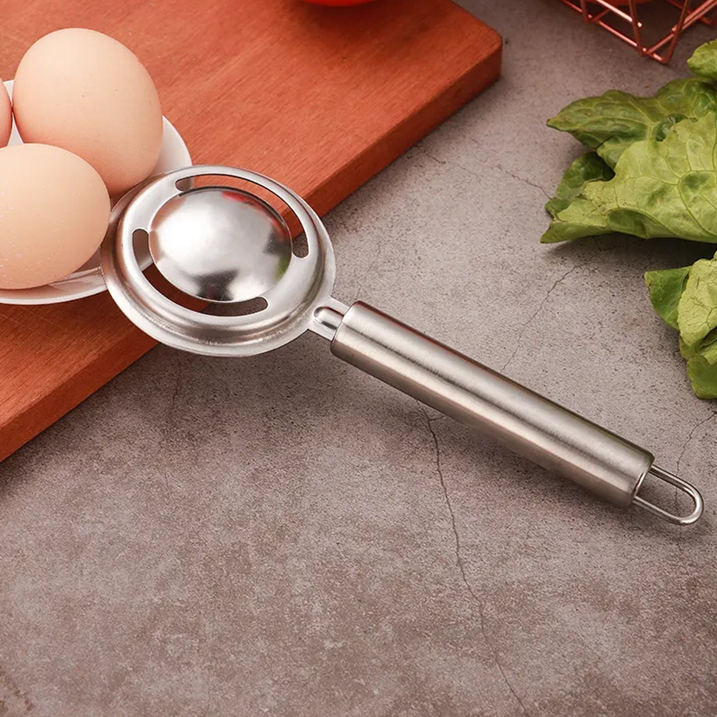 kitchen tools Egg Yolk White Separator Stainless Steel Egg White Separator Tools Eggs Yolk Filter Gadgets Kitchen Gadgets Separating Funnel Spoon Egg Divider Tools - Springkart 