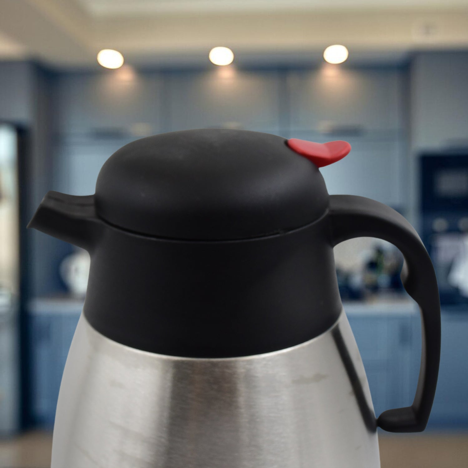 Premium Steel Thermos with Handle and Push Button (2 Ltr.) - Springkart 