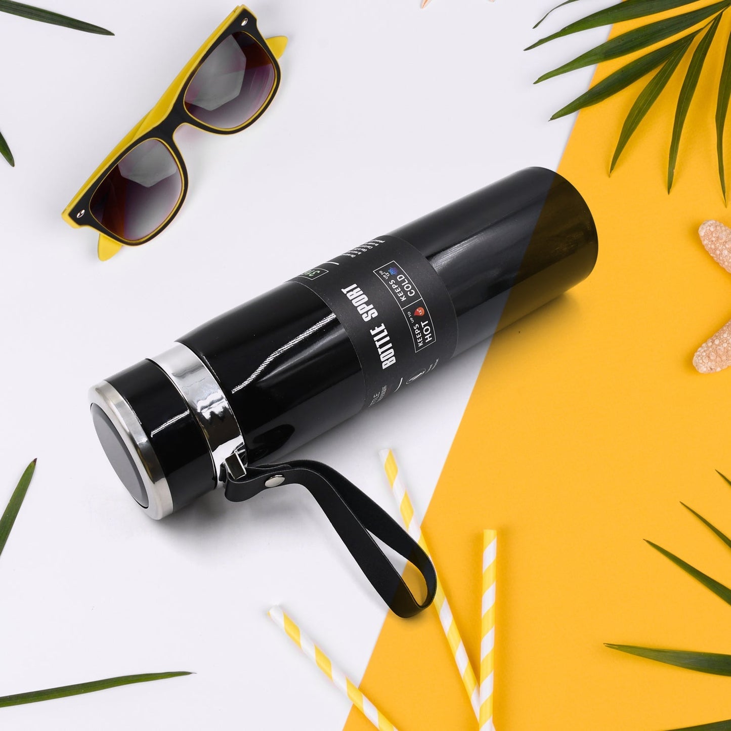 Double Stainless Steel Wall Flask Vacuum Insulated Water Bottle - Springkart 