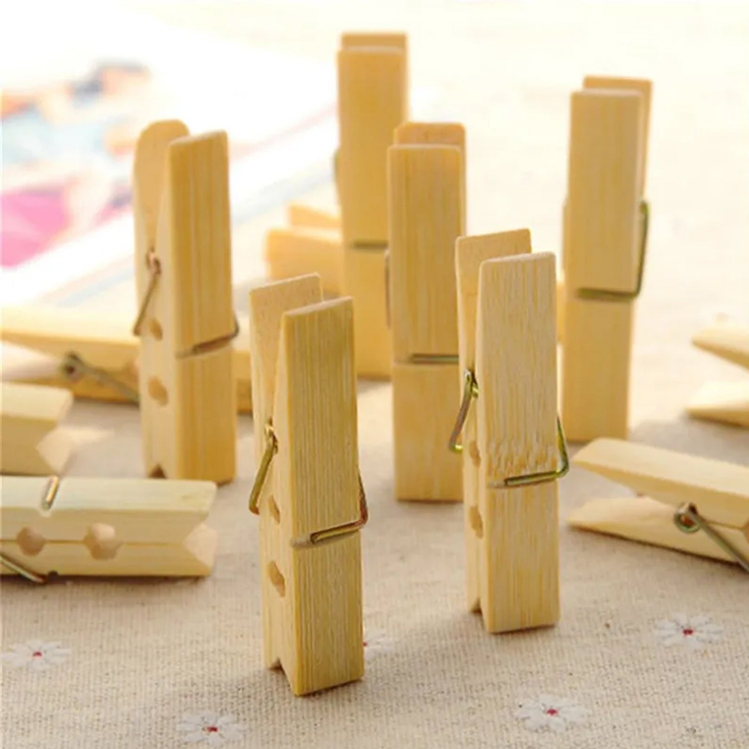 Multipurpose Wooden Heavy Clip (20 Pieces) for Clothespin , Dryer, Hanger, Photo Paper Peg Pin, Craft Clips for School Arts Crafts Decoration - Springkart 