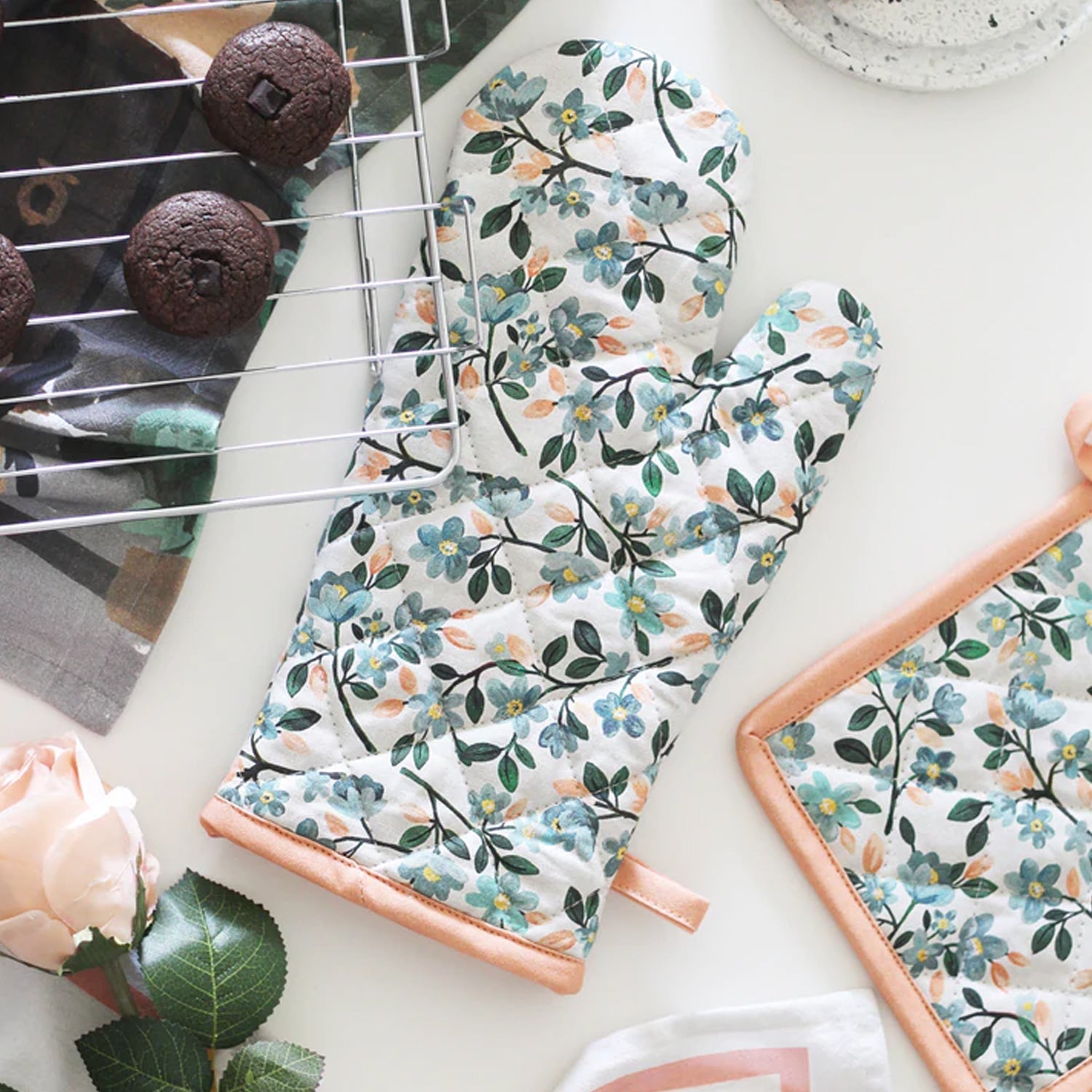 Professional Cotton Oven Mitt gloves - Springkart 
