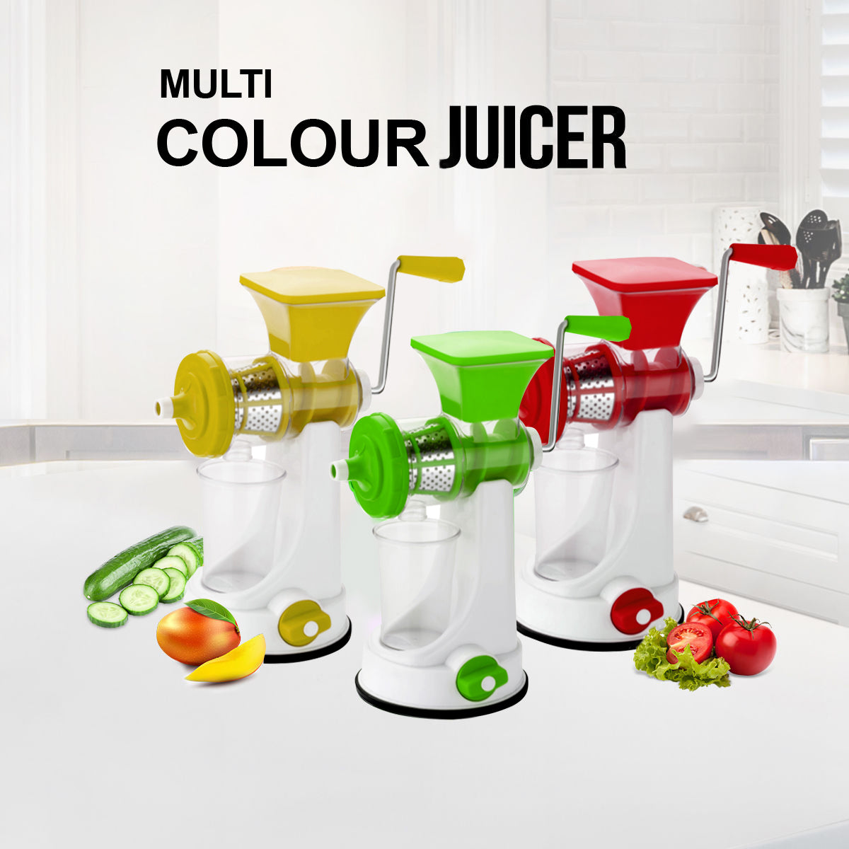 Manual Fruit & Vegetable Juicer with Steel Handle Fruit Juicer - Springkart 