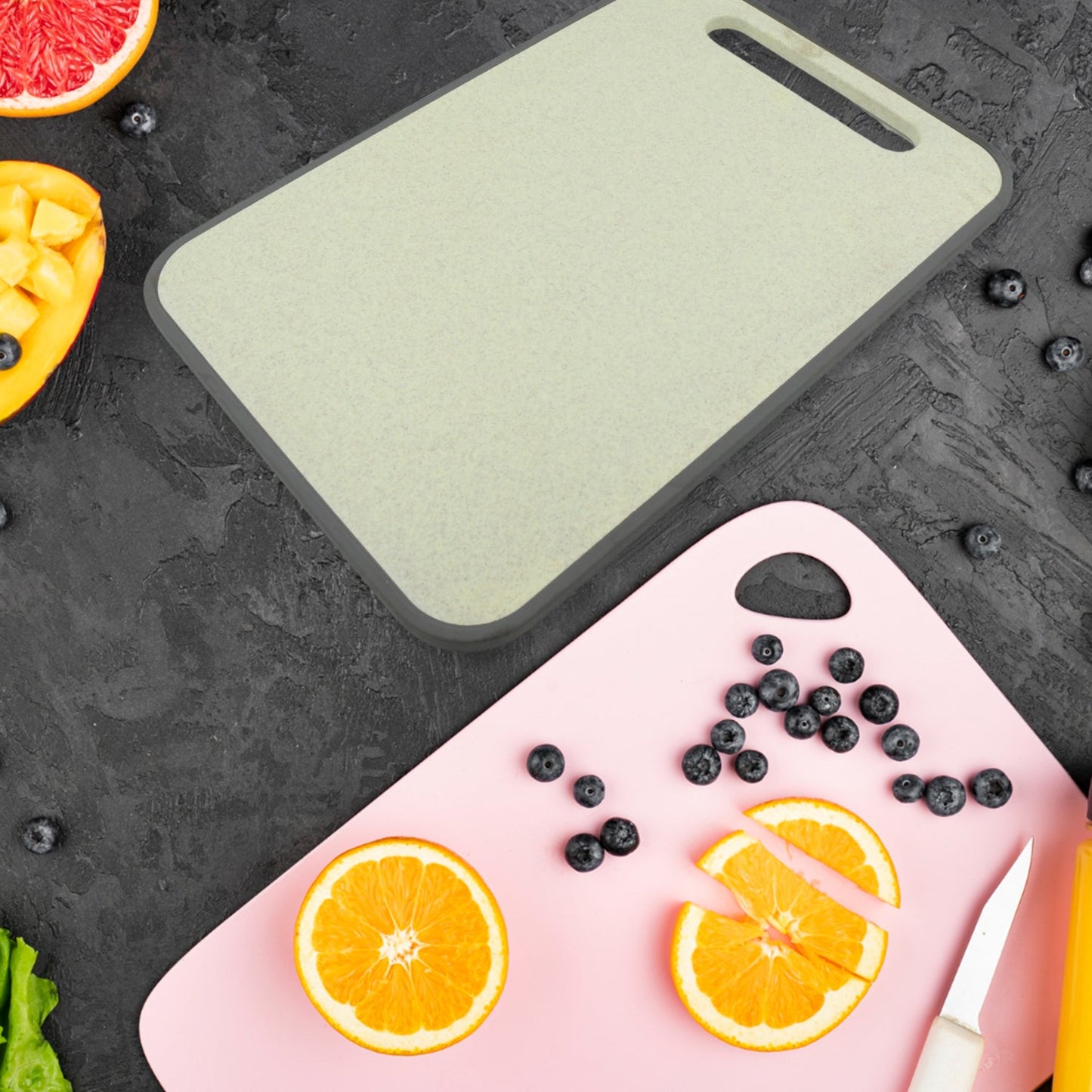 Plastic Chopping Board (Large): 37x25cm, Multipurpose Cutting Board - Springkart 