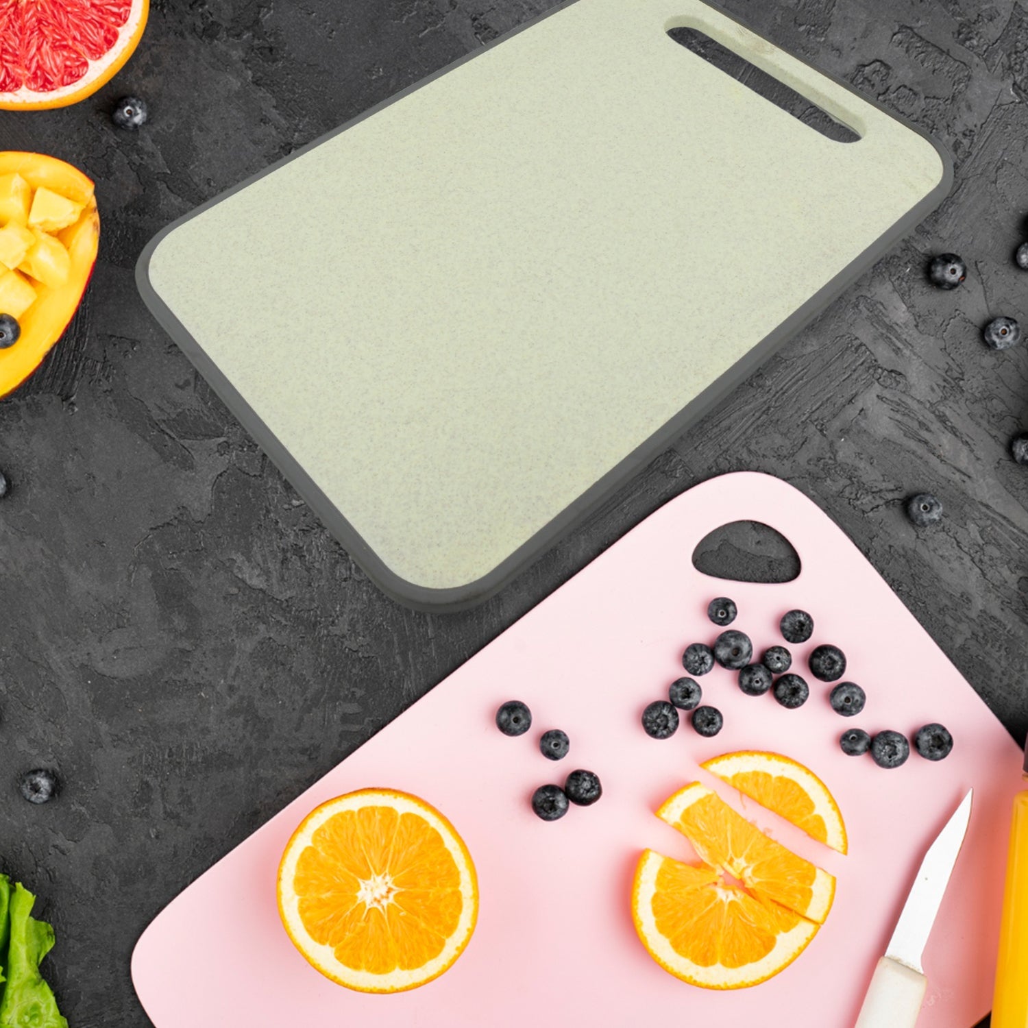 Plastic Chopping Board (Large): 37x25cm, Multipurpose Cutting Board - Springkart 