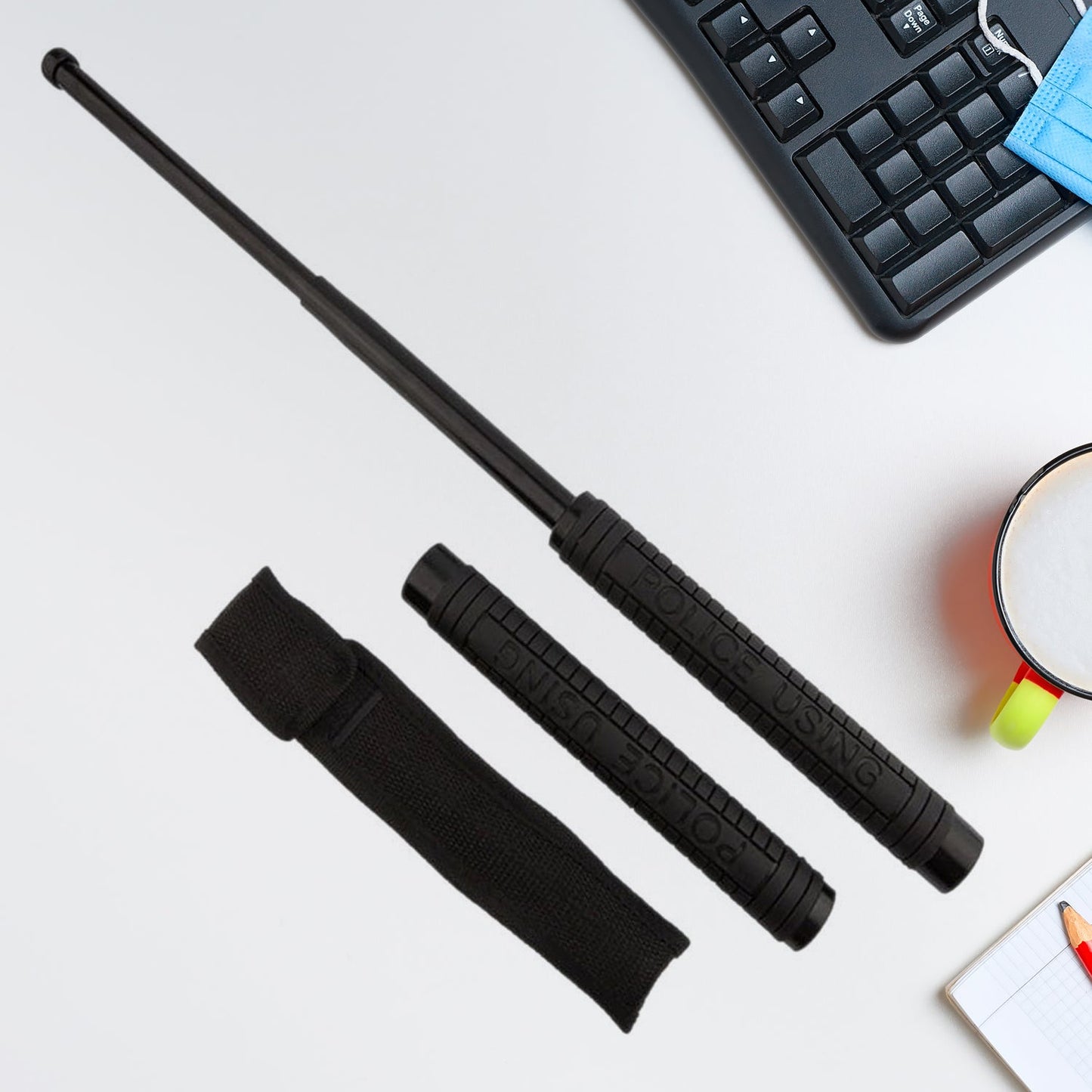 DIY Self-Defense Stick Safety Survival Emergency Outdoor Safety Protection Rod, Multi-Function Collapsible Walking Hiking Emergency Self Defence Tool Extended for Men and Women (50 Cm) - Springkart 