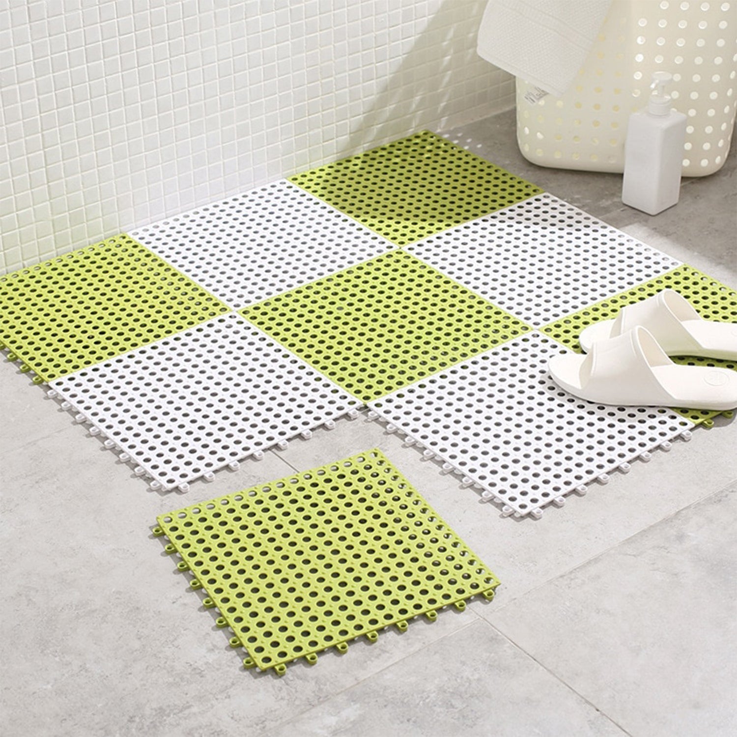 Bath Anti Slip Mat Used while bathing and toilet purposes to avoid slippery floor surfaces. (Pack Of 6) - Springkart 