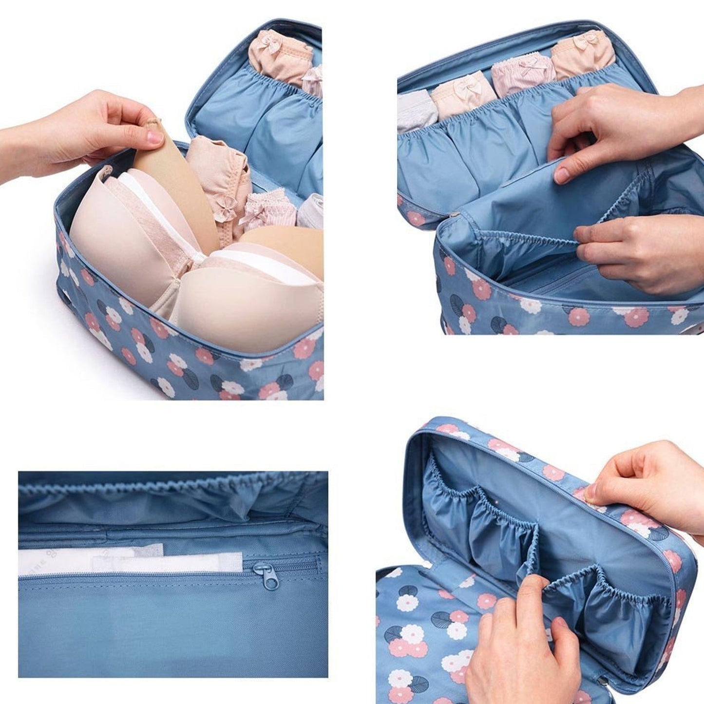 Multi Purpose Storage Bag, Underwear Storage Bag, Bra Organizer Bag Underwear Pouch, Waterproof Cosmetic Travel Bag, Lingerie Toiletry Wash Storage Case, Baby Diaper Bag (1 Pc)