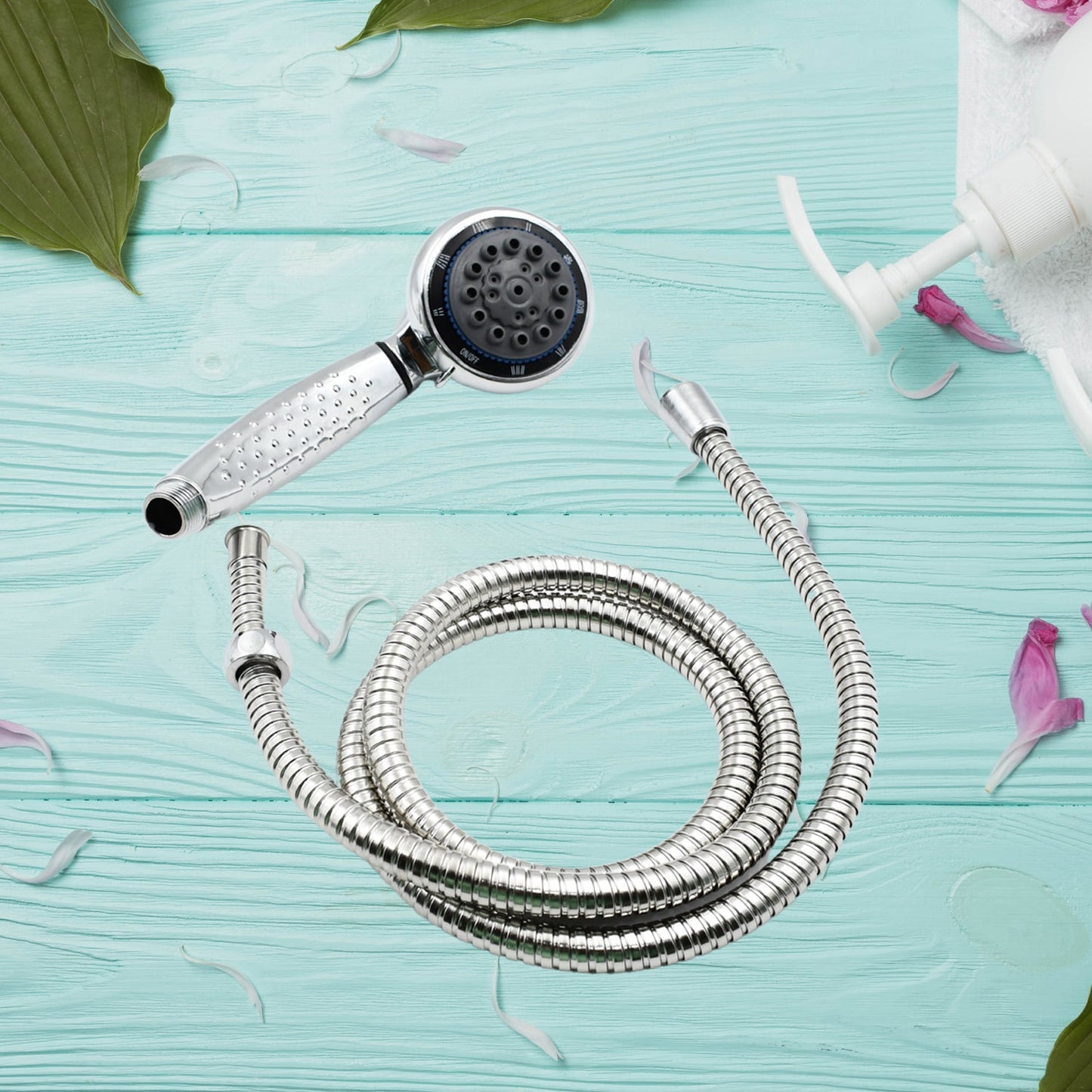 Shower Head and Stainless Steel Hose Multi-Function Plastic High Pressure Shower Spray for Bathroom - Springkart 