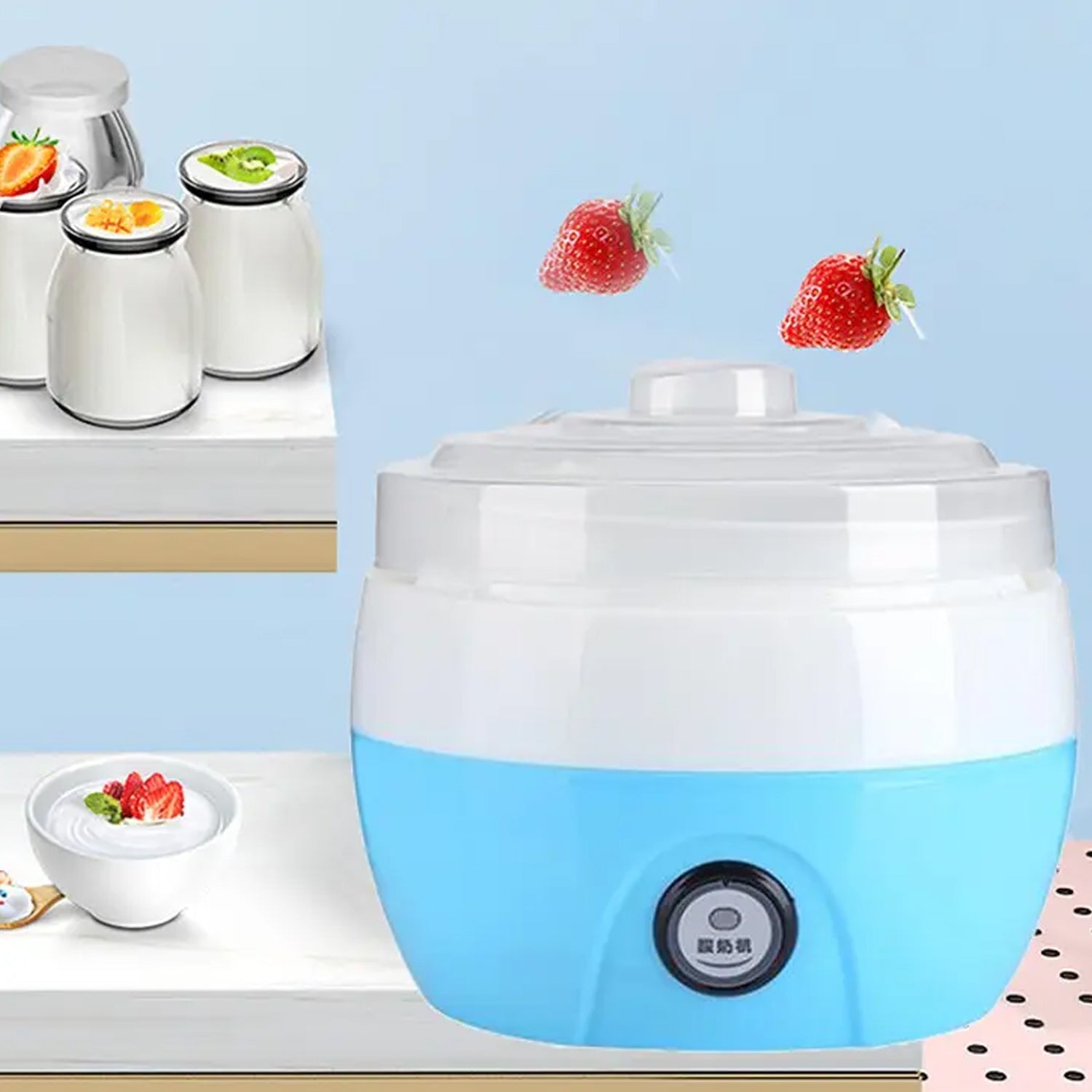 Electronic Yogurt Maker, Automatic Yogurt Maker Machine 1L Yoghurt Plastic Container for Home Use - Springkart 