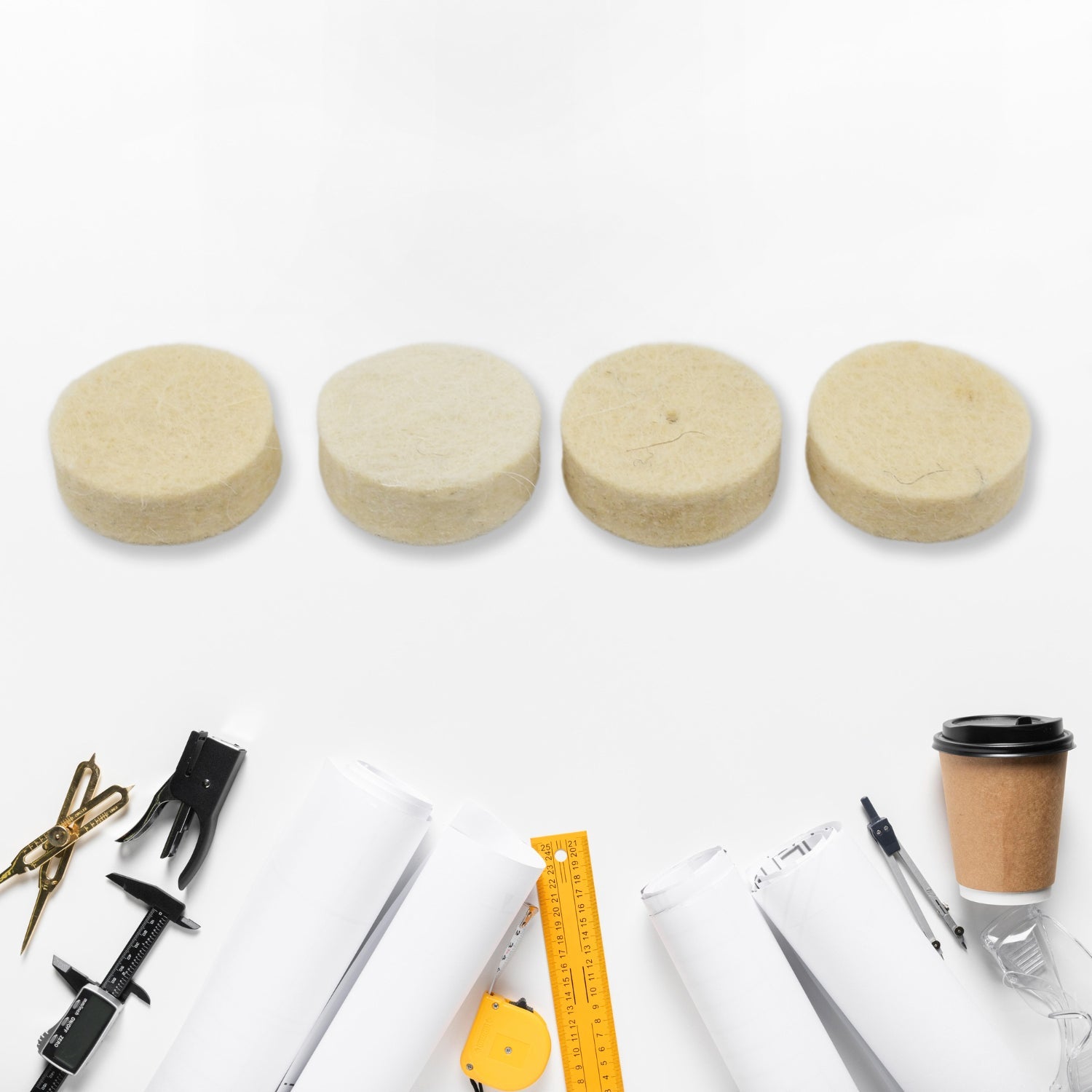Rotary Tool Accessory Wool Felt Polishing Pad Felt (5 Pcs Set) - Springkart 