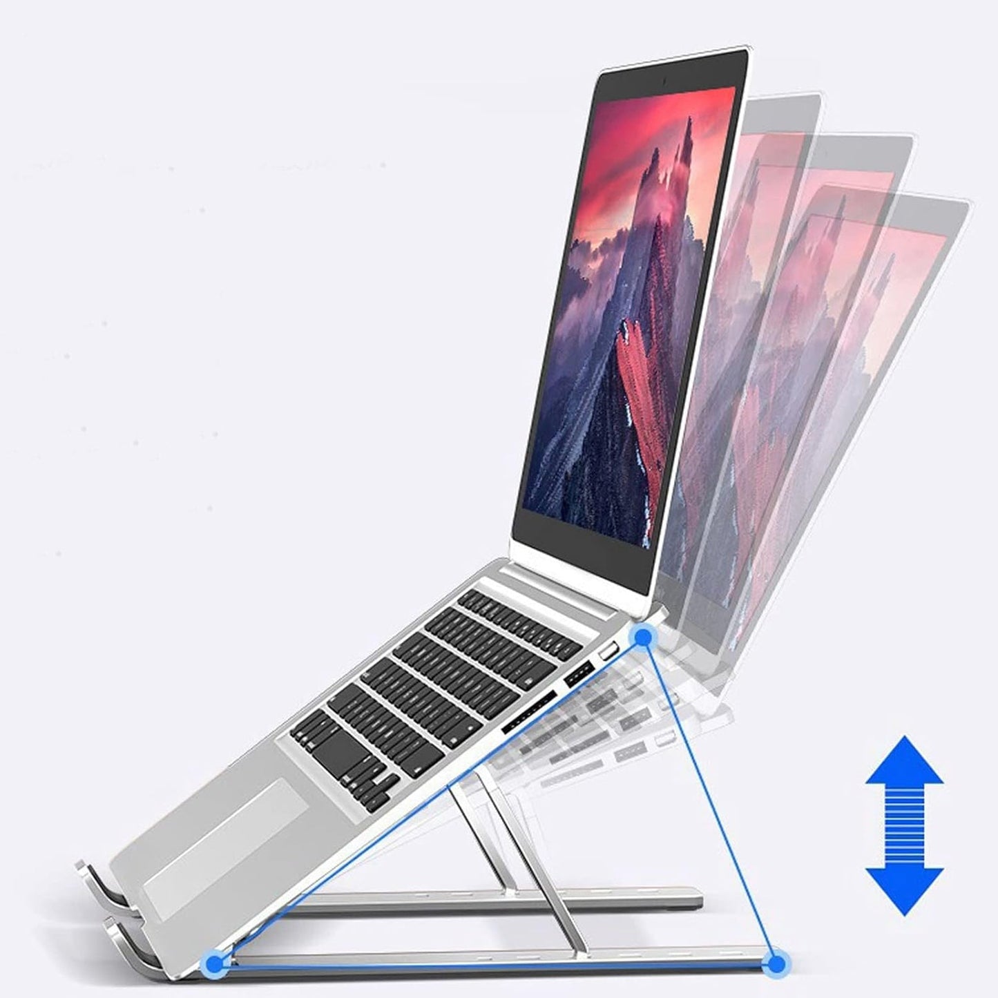 Metal Portable Laptop Stand, with 7 Adjustable Angles (1 Pc) - Springkart 