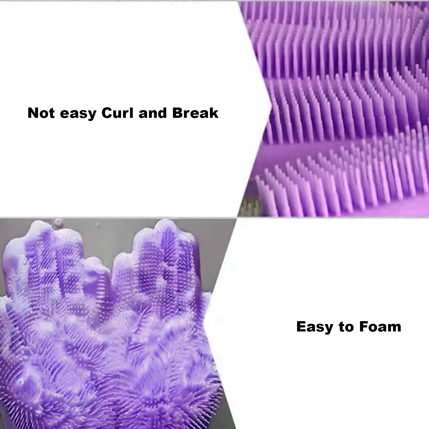 Dishwashing Gloves with Scrubber| Silicone Cleaning Reusable Scrub Gloves for Wash Dish Kitchen| Bathroom| Pet Grooming Wet and Dry Glove (1 Pair , 196Gm) - Springkart 