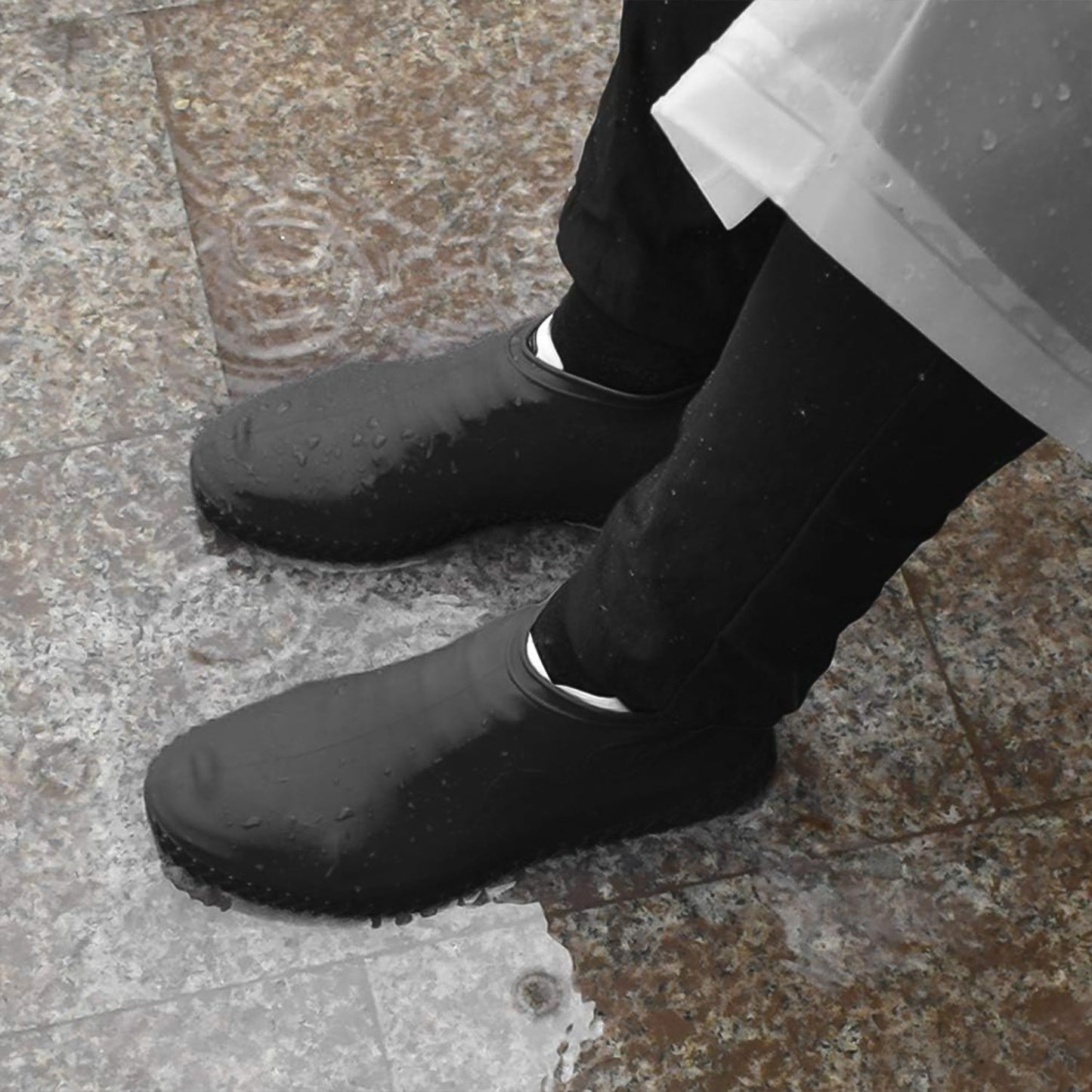 Non-Slip Silicone Reusable Waterproof Rain Shoes Covers (1 Pair / Small / Mix Color) - Springkart 