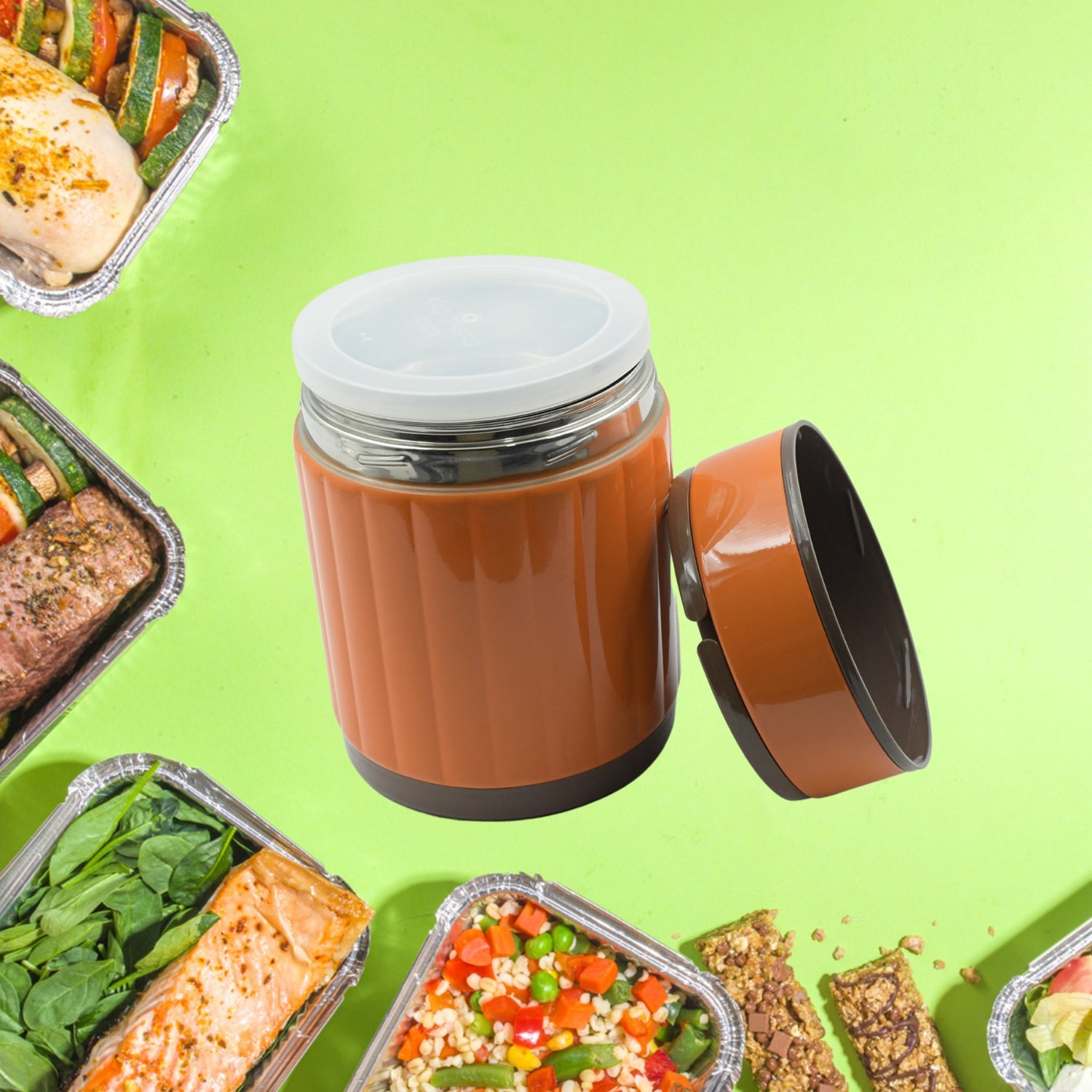 Leak-proof Thermos Flask For Hot Food, Warm Soup Cup, Vacuum Insulated Lunch Box, Food Box for Thermal Container For Food Stainless Steel - Springkart 