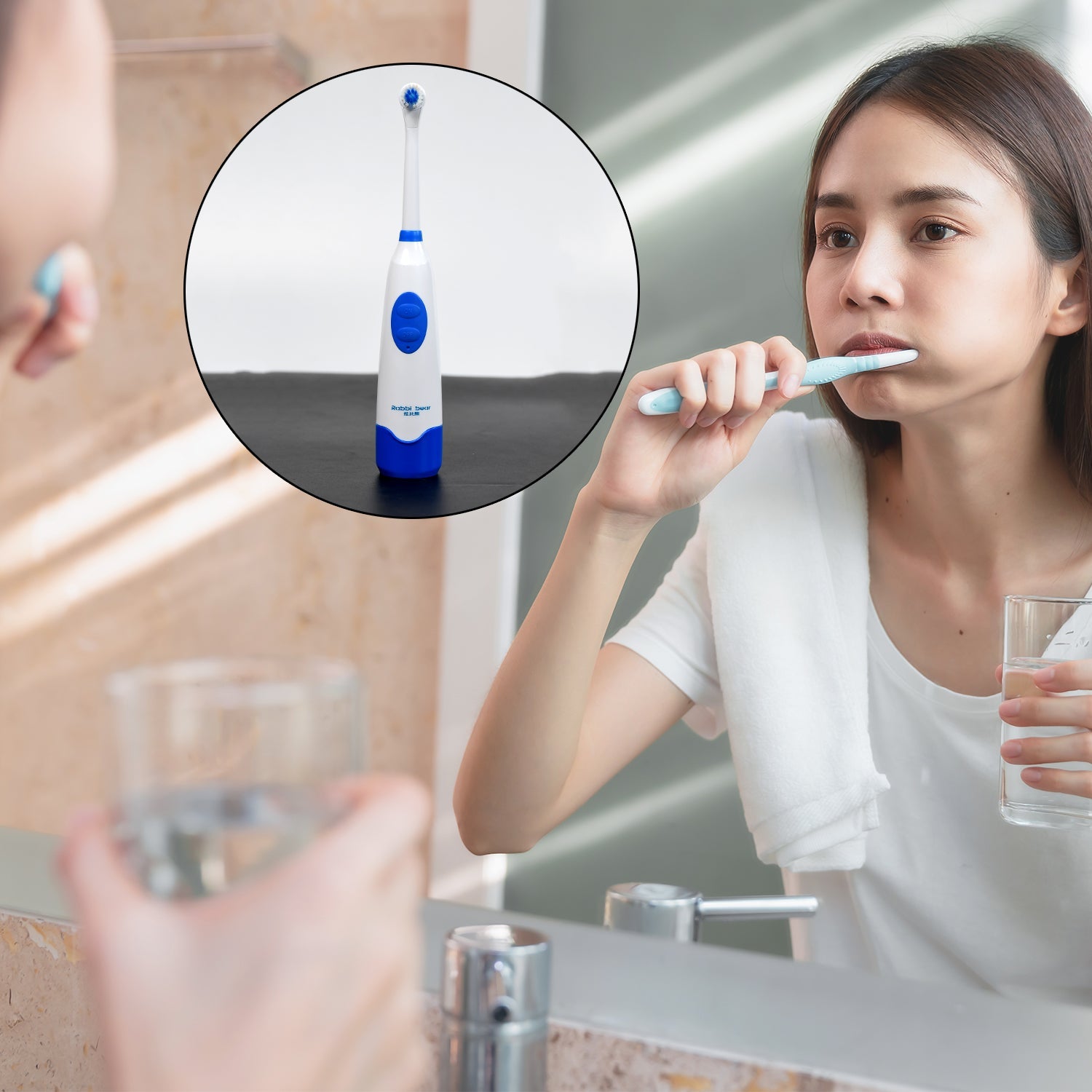 Electric Toothbrush Rechargeable Premium Brush Waterproof Brush For Men , Women & Boys Use Brush - Springkart 