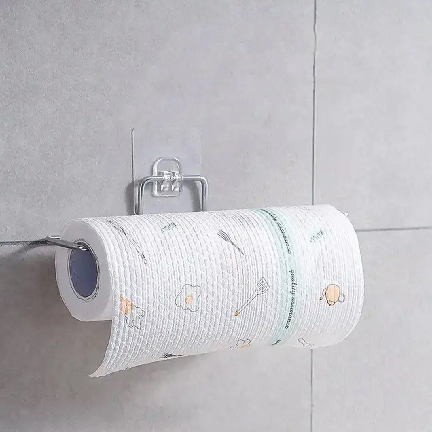 Stainless Steel Adhesive Paper Roll Holder Tissue (1 pc) - Springkart 