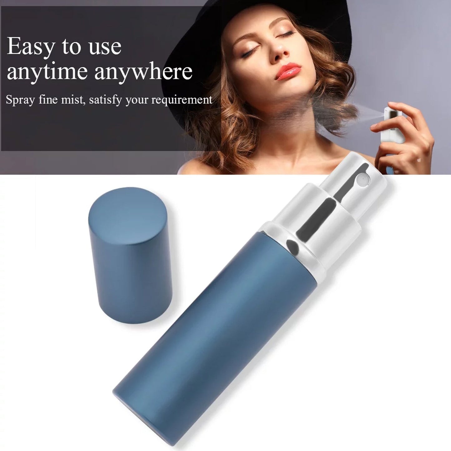 Refillable Fine Mist Spray Bottle for Perfume, Sanitizer, Travel Beauty & Makeup - 1 Pc - Springkart 