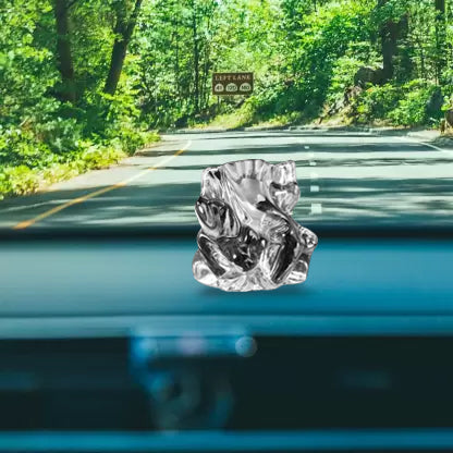 Crystal Glass Ganesha Idol for Home, Office and Car Dashboard - Springkart 