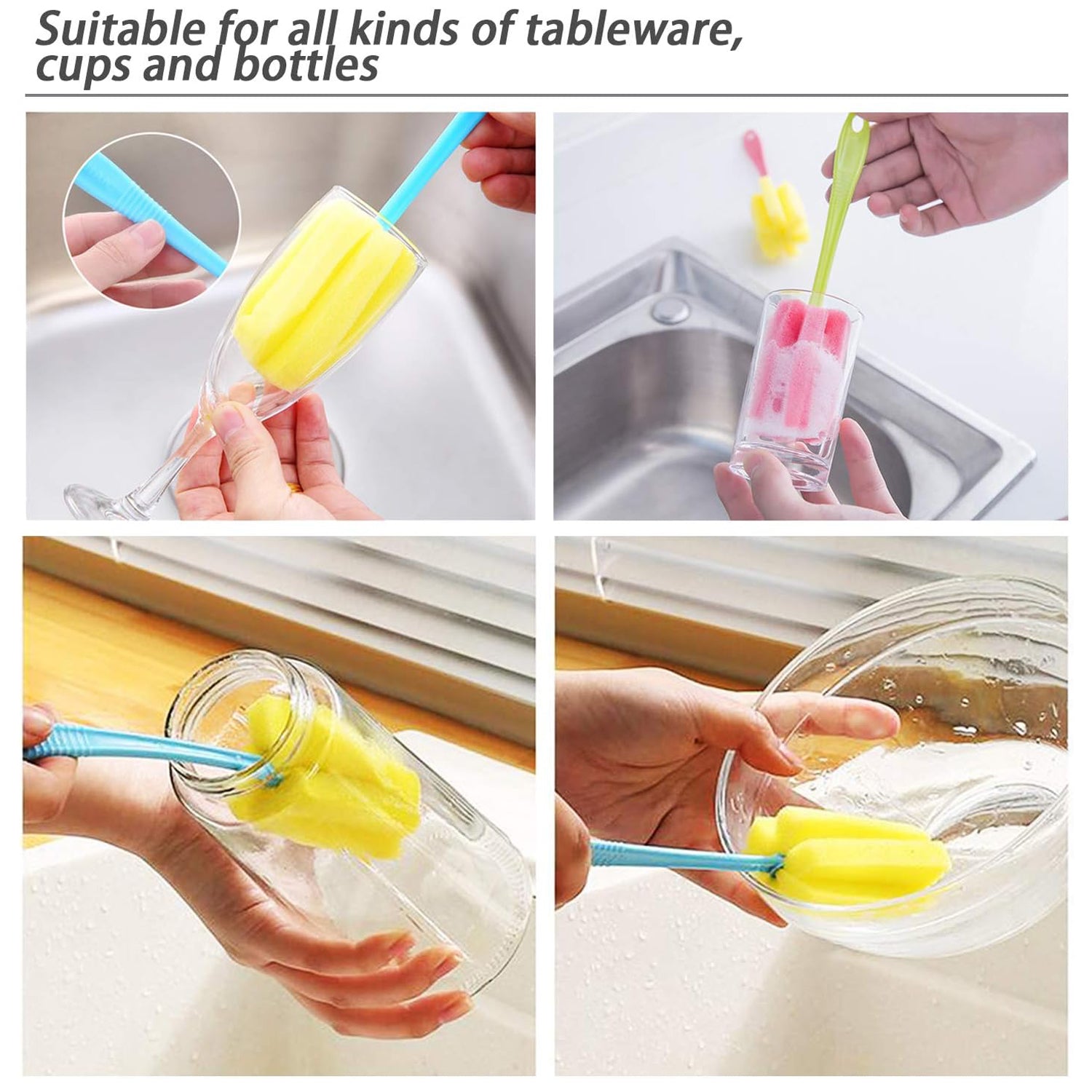 Sponge Head Household Kitchen Cleaning Tool (20Cm) - Springkart 