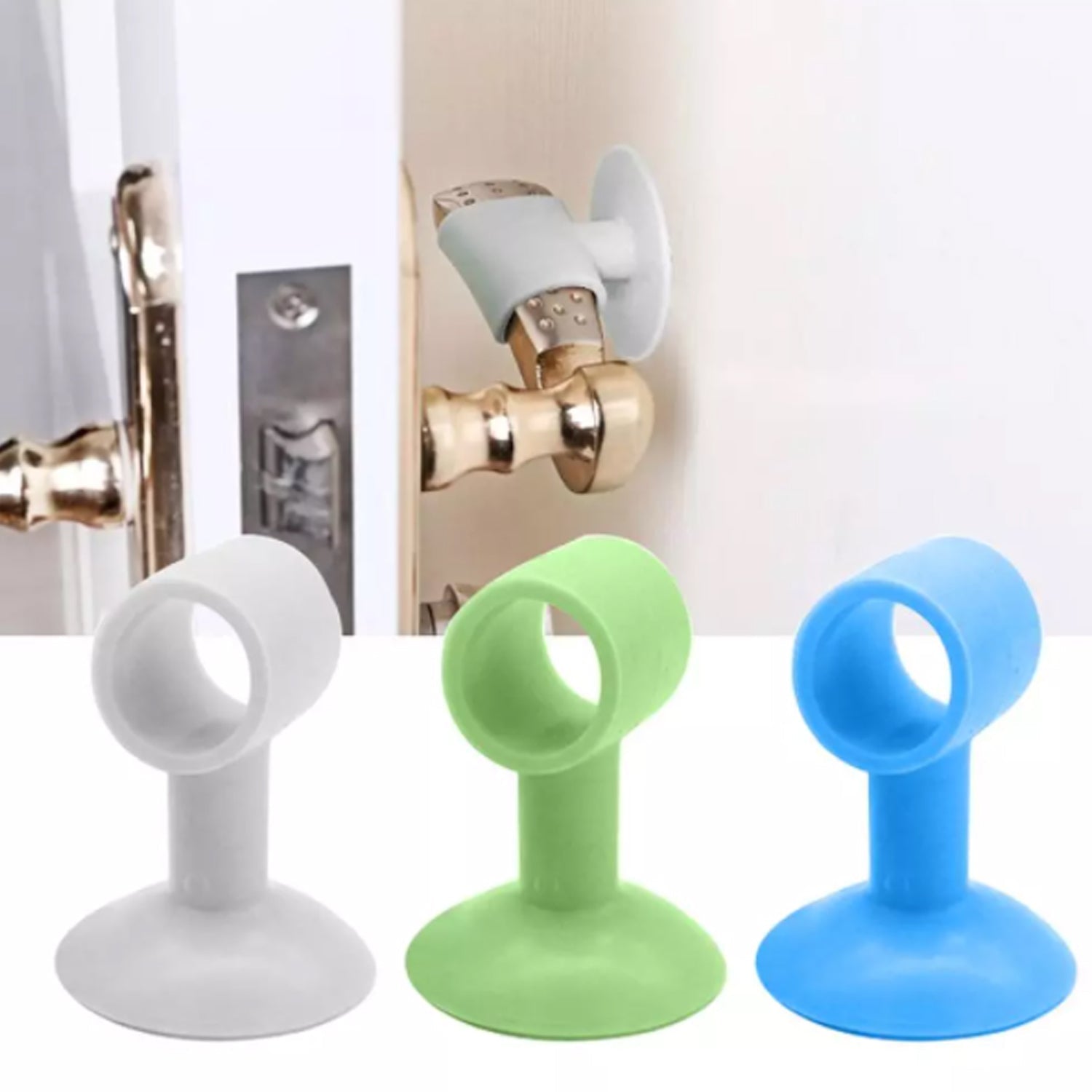 Door Stopper Mini Anti-Collision Silicone Door Handle Crash Pad (Pack of 100Pc) - Springkart 