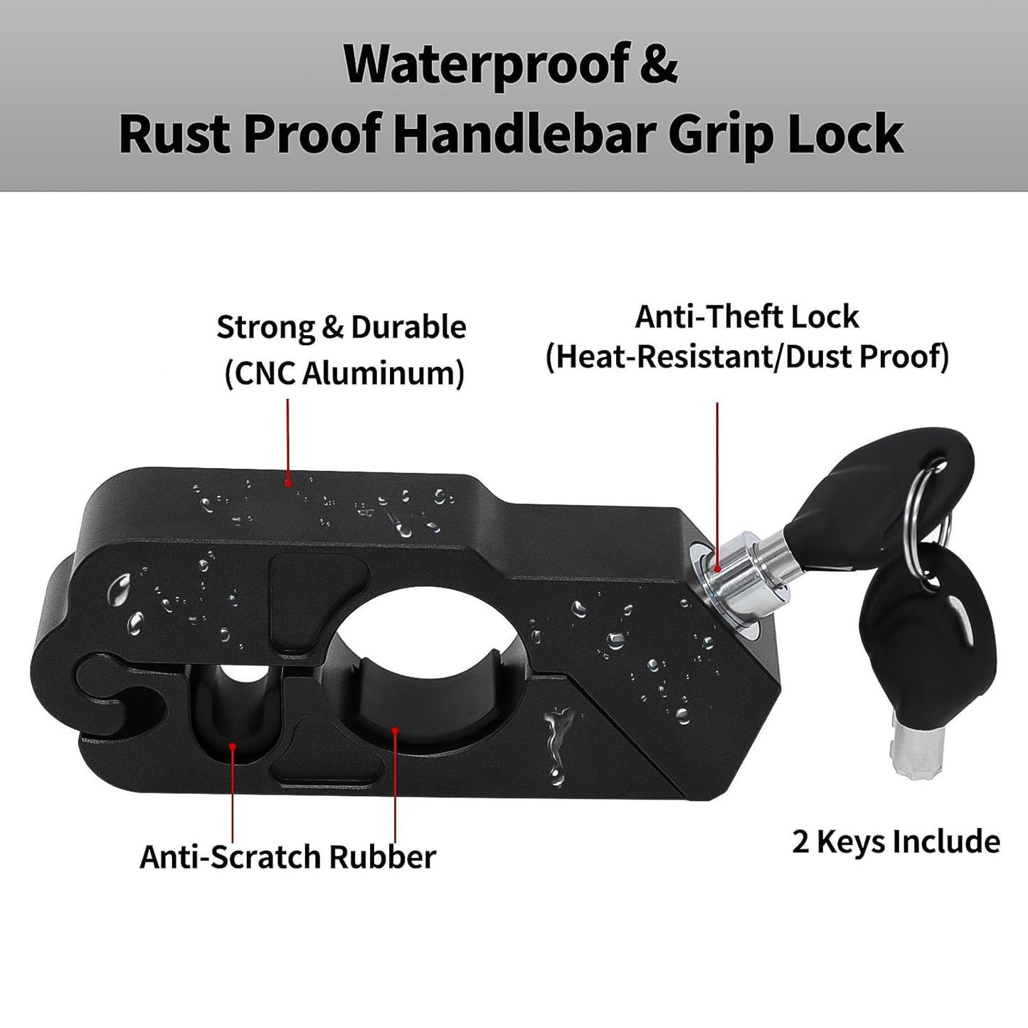Motorcycle Grip Lock Universal Motorcycle Handlebar Throttle Grip Security Lock - Springkart 