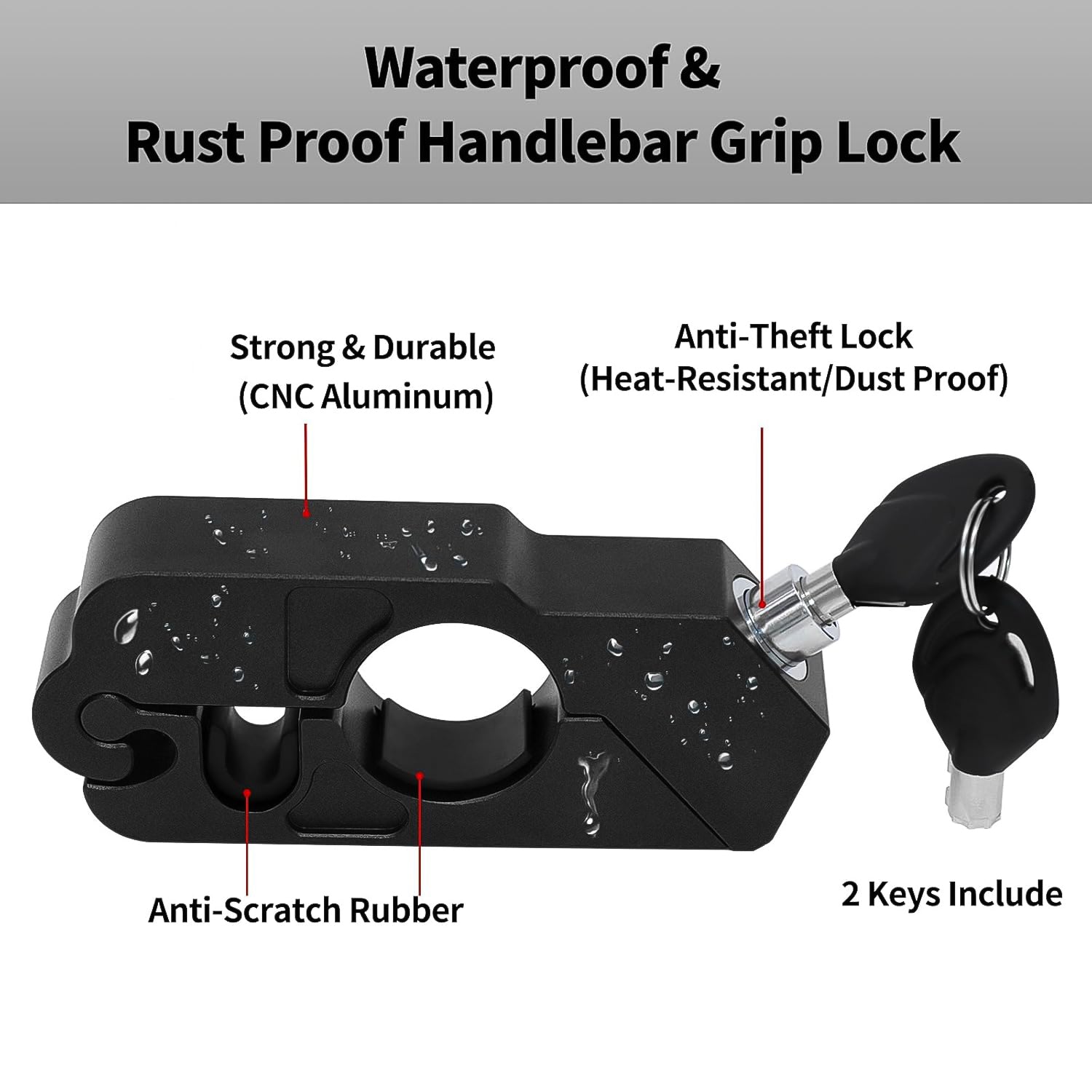 Motorcycle Grip Lock Universal Motorcycle Handlebar Throttle Grip Security Lock - Springkart 