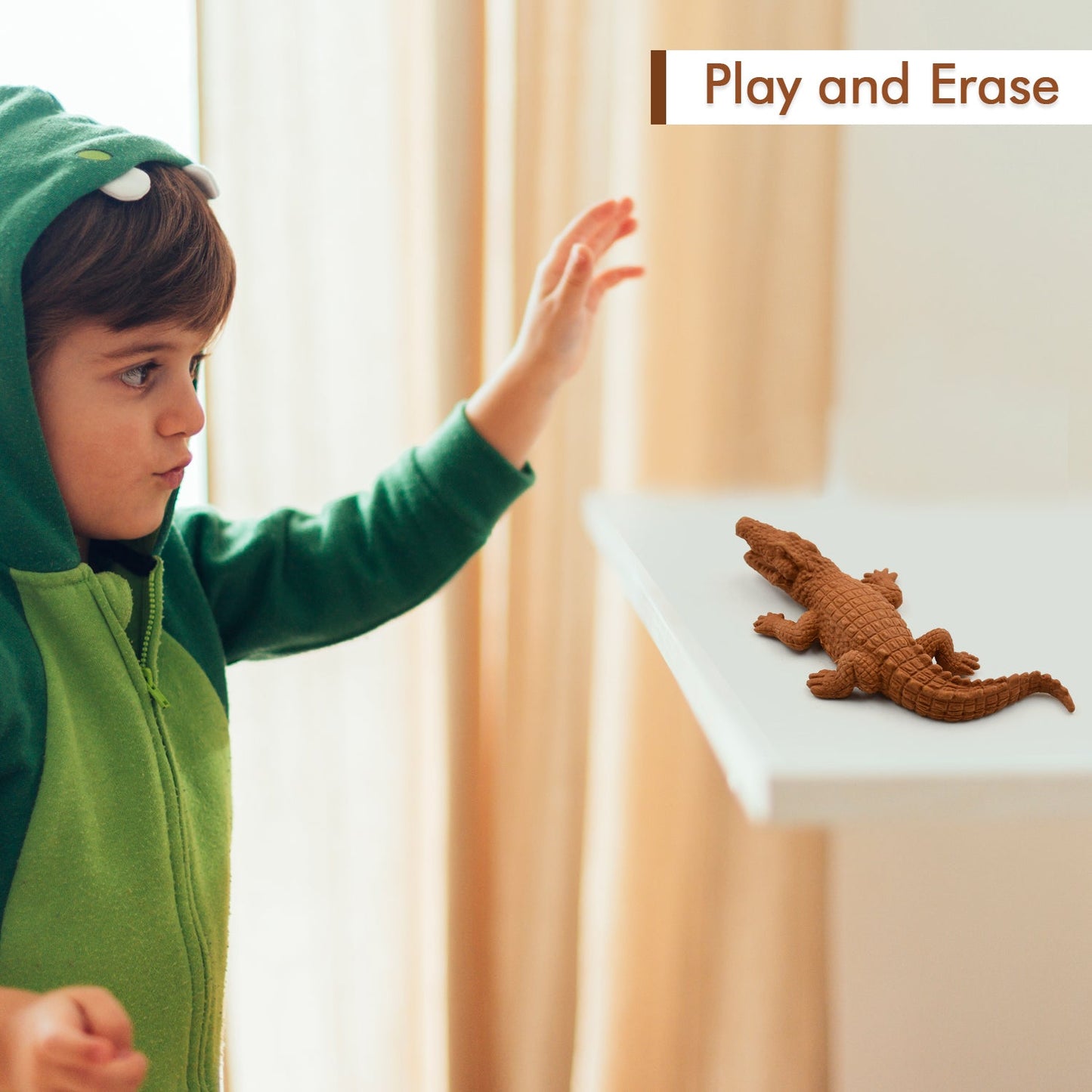 CROCODILE SHAPED ERASERS ANIMAL ERASERS FOR KIDS, CROCODILE ERASERS 3D ERASER, MINI ERASER TOYS, DESK PETS FOR STUDENTS CLASSROOM PRIZES CLASS REWARDS PARTY FAVORS - Springkart 