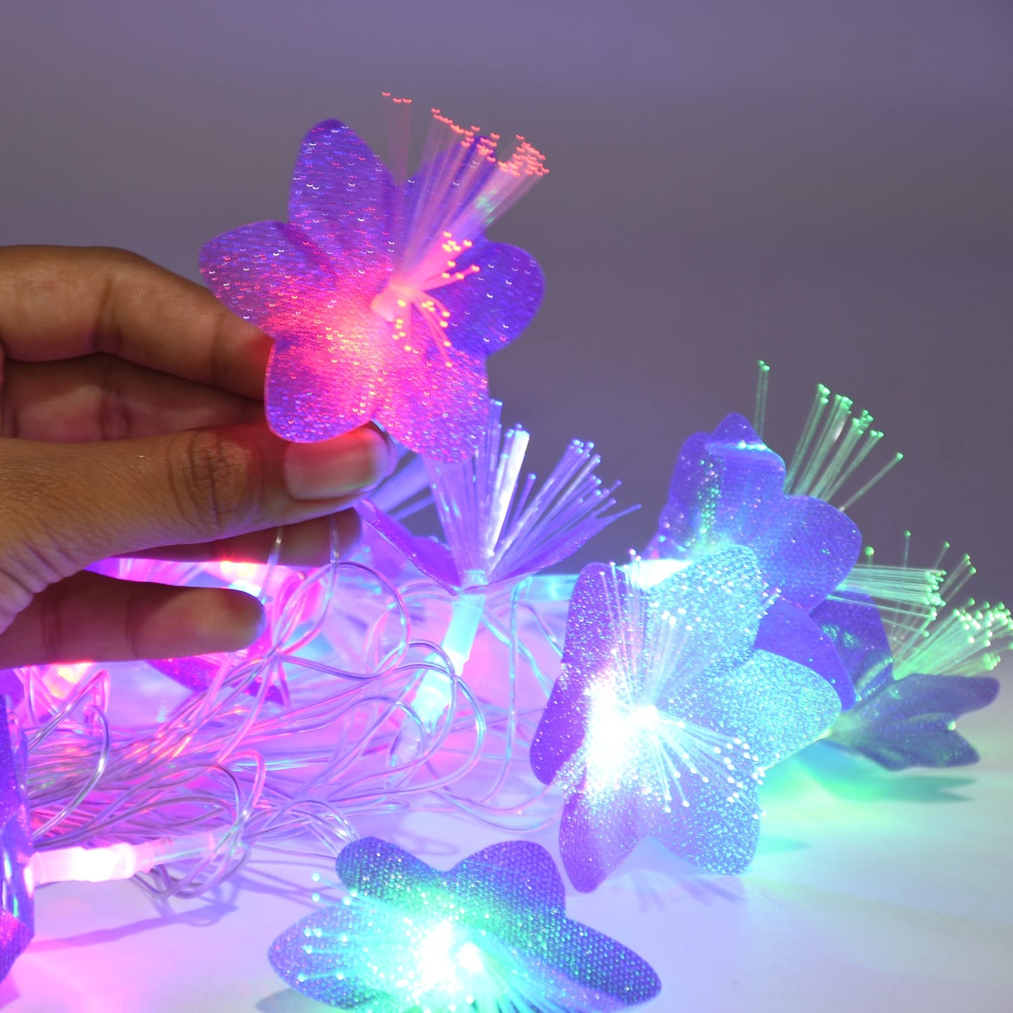 Flower Design Home Decoration Electrical Series Light 13 Feet Home Decoration Diwali & Wedding LED Christmas String Light Indoor and Outdoor Light ,Festival Decoration Led String Light, Multi-Color Light (16L 13 Feet) - Springkart 