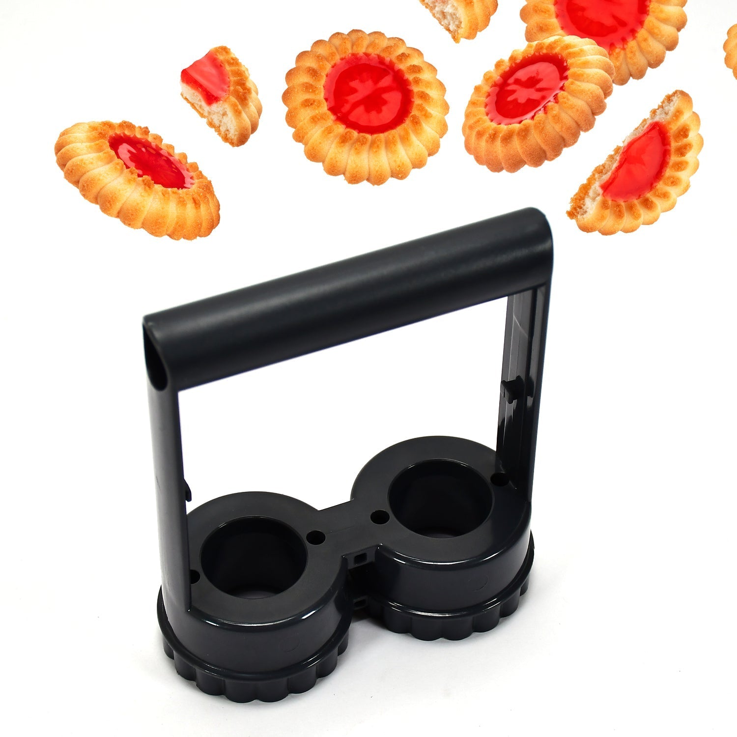 Plastic Handle Fancy Scalloped Edge Shape Cookie Cutter Biscuit Mold Cake Decoration Tools - Springkart 